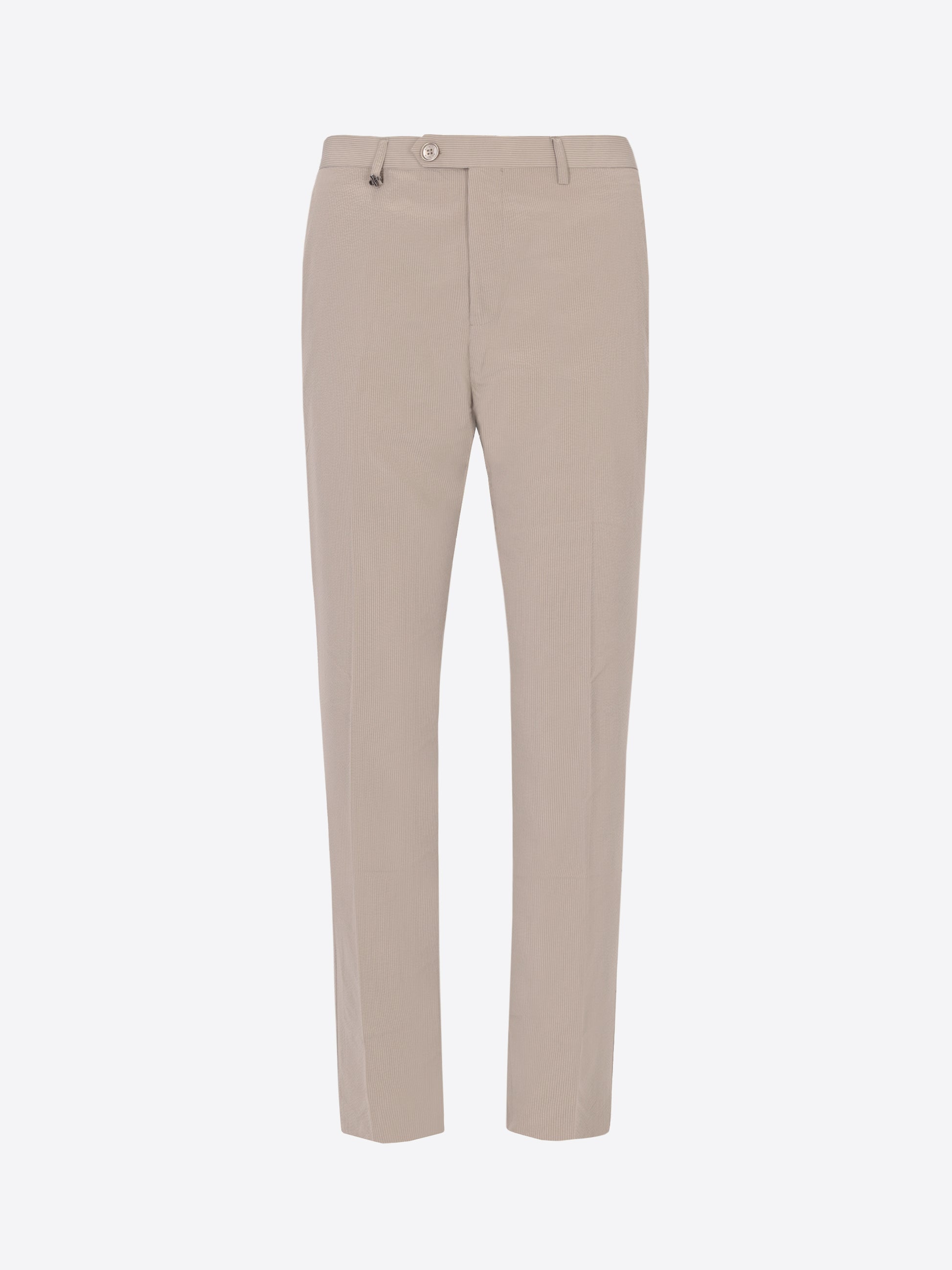 Light Grey Suit Arezzo In Super-Comfort Embossed Fine Stripe Fabric