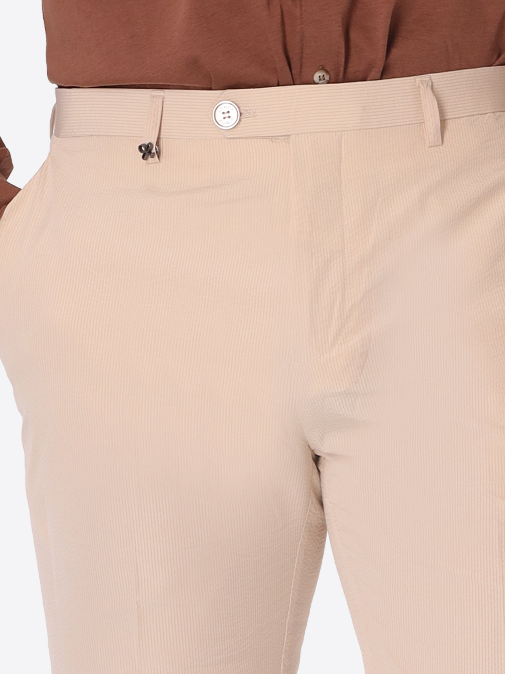 Arezzo Tailoring-HoseAus Super-Comfort Feinstruktur-Streifen-Gewebe
