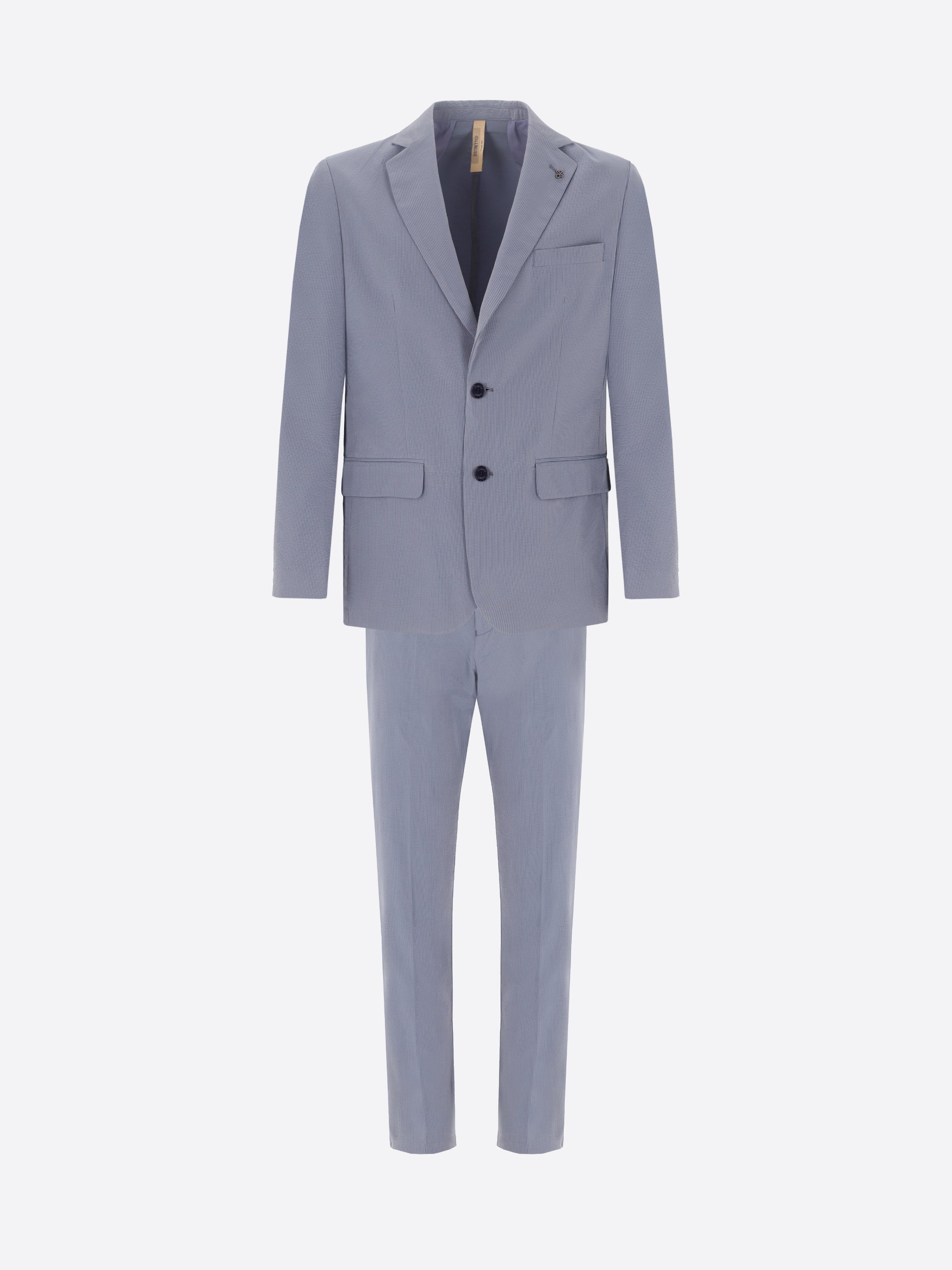Sugar Paper Suit Arezzo In Super-Comfort Embossed Fine Stripe Fabric