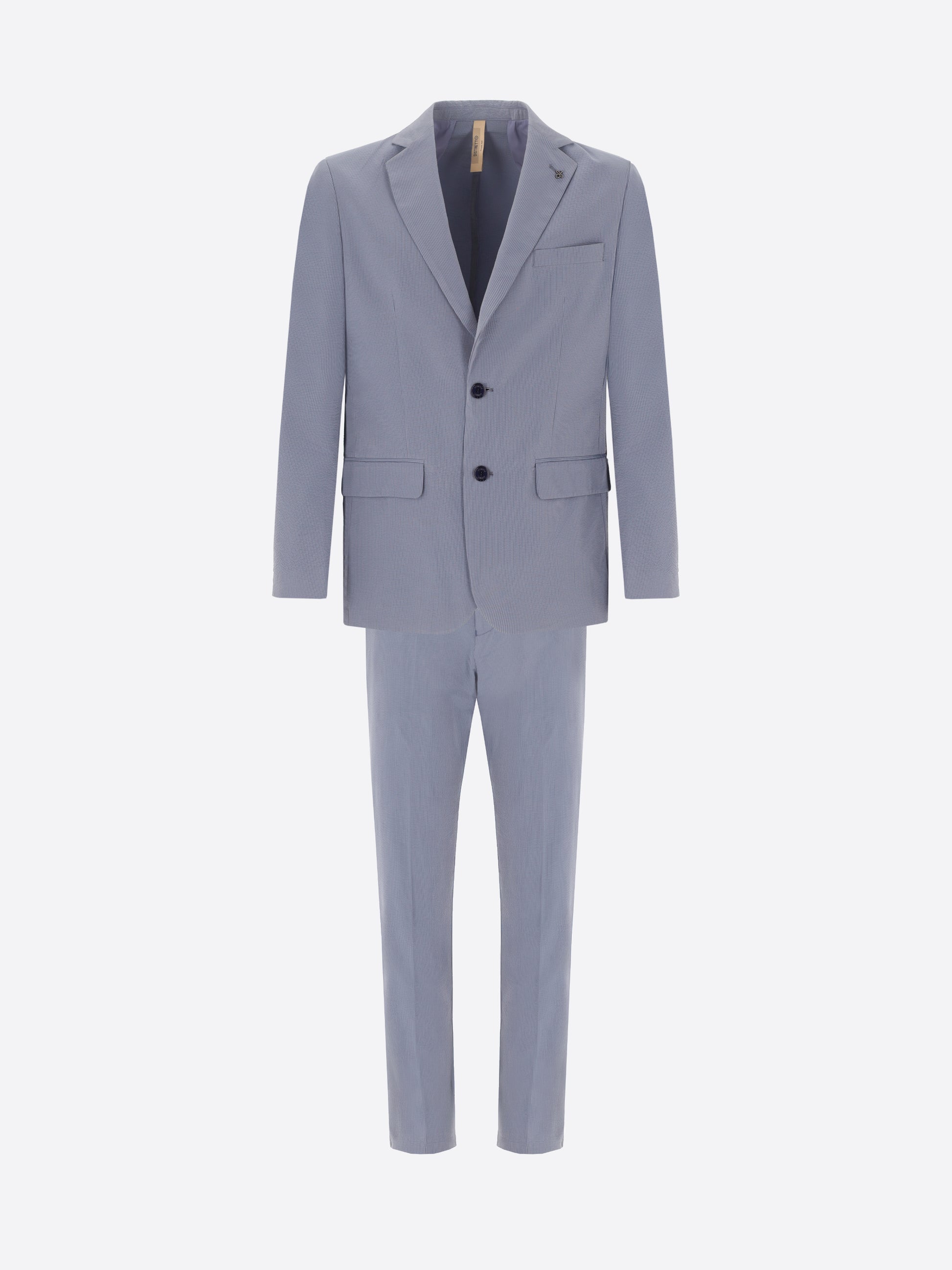 Sugar Paper Suit Arezzo In Super-Comfort Embossed Fine Stripe Fabric