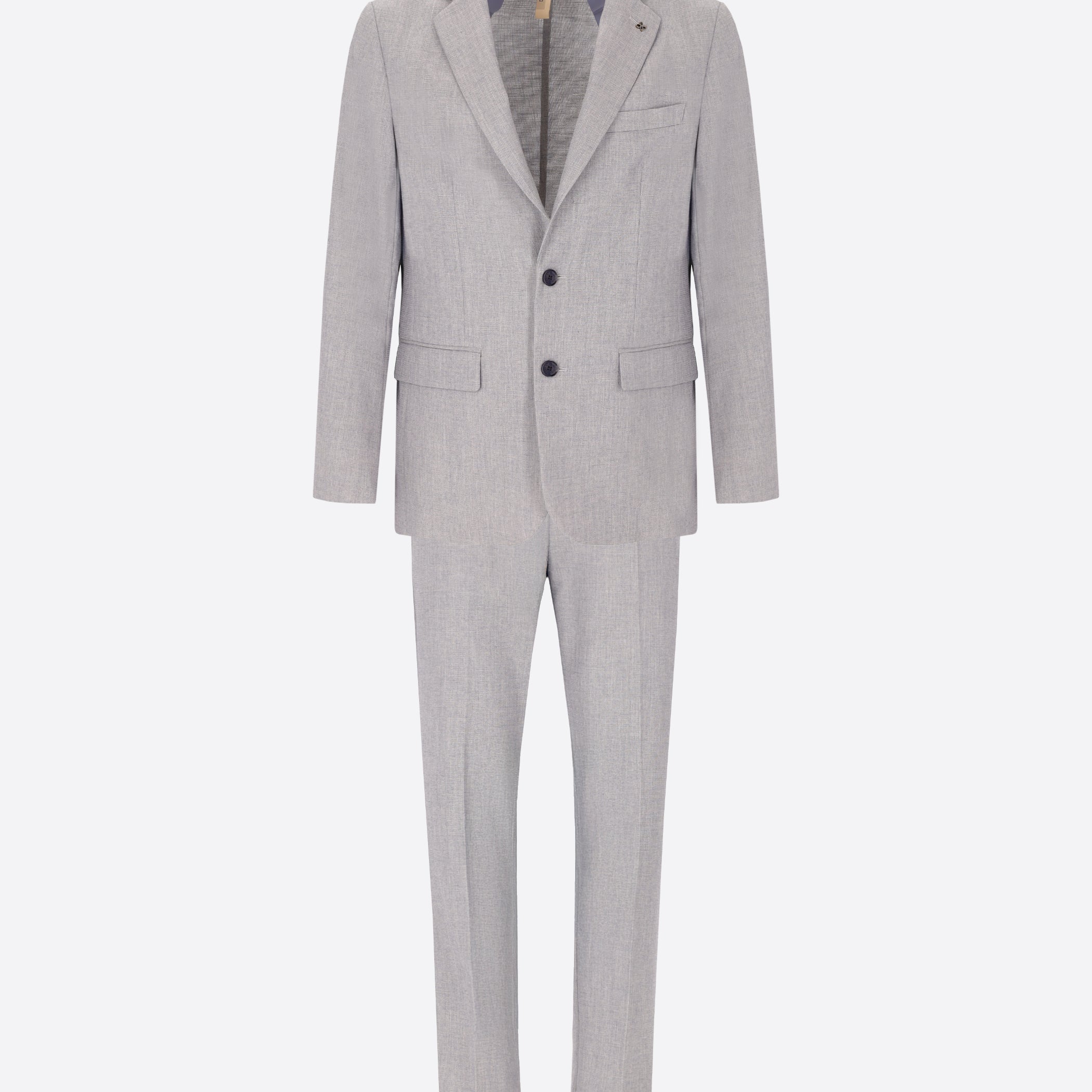 Blue Suit Acanto In Melange Viscose-Blend Fabric