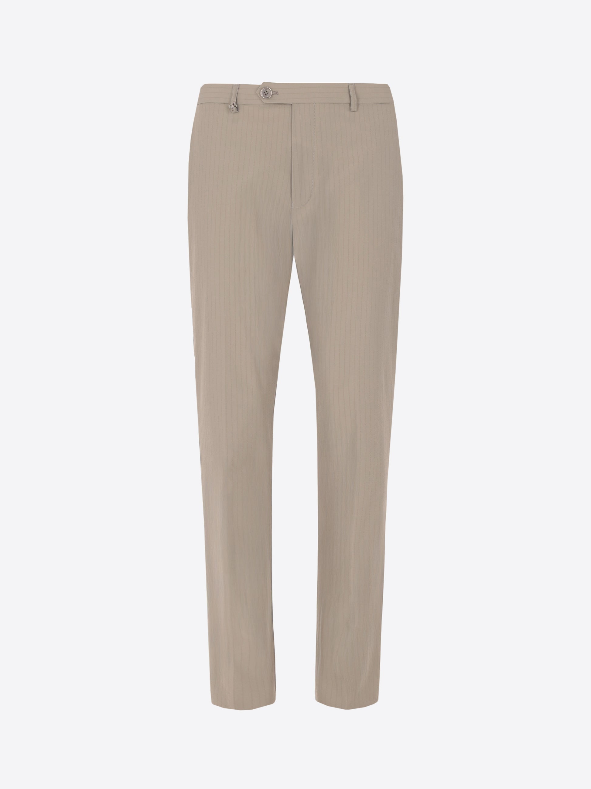 Light Grey Striped Double-Breasted Tailoring Suit Carrubo in Super-Comfort Fabric