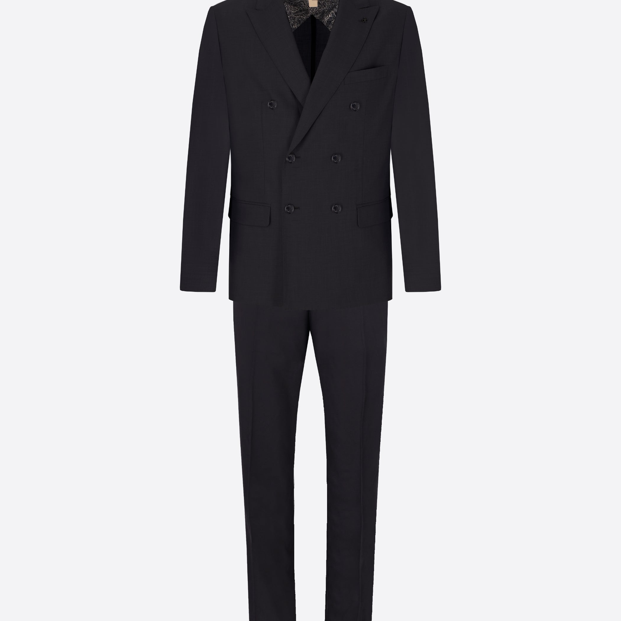 Blue Double-Breasted Tailoring Suit Alabastro in Super-Comfort Cool Wool Effect Fabric