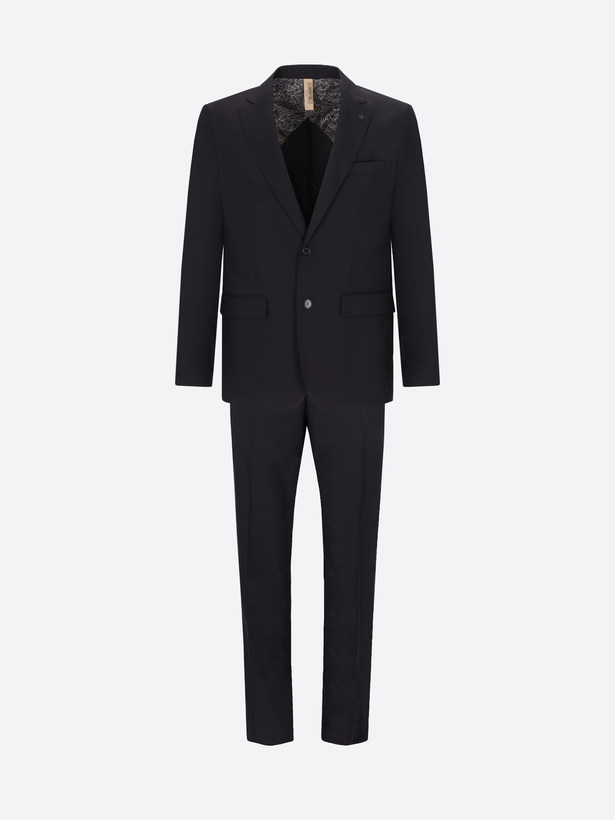 Blue Semi-Tailored Suit Alabastro in Super-Comfort Cool Wool Effect Fabric