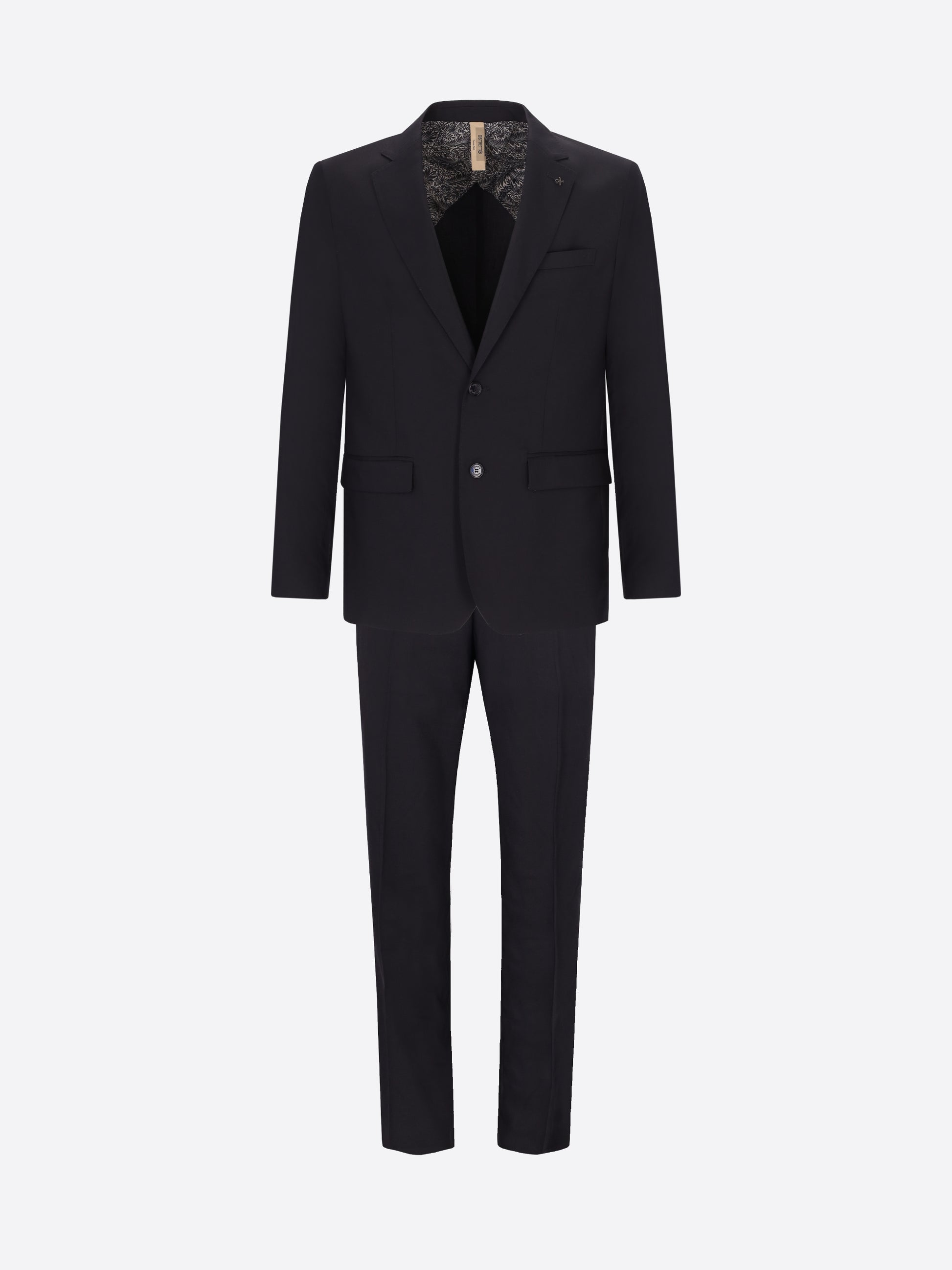 Blue Semi-Tailored Suit Alabastro in Super-Comfort Cool Wool Effect Fabric