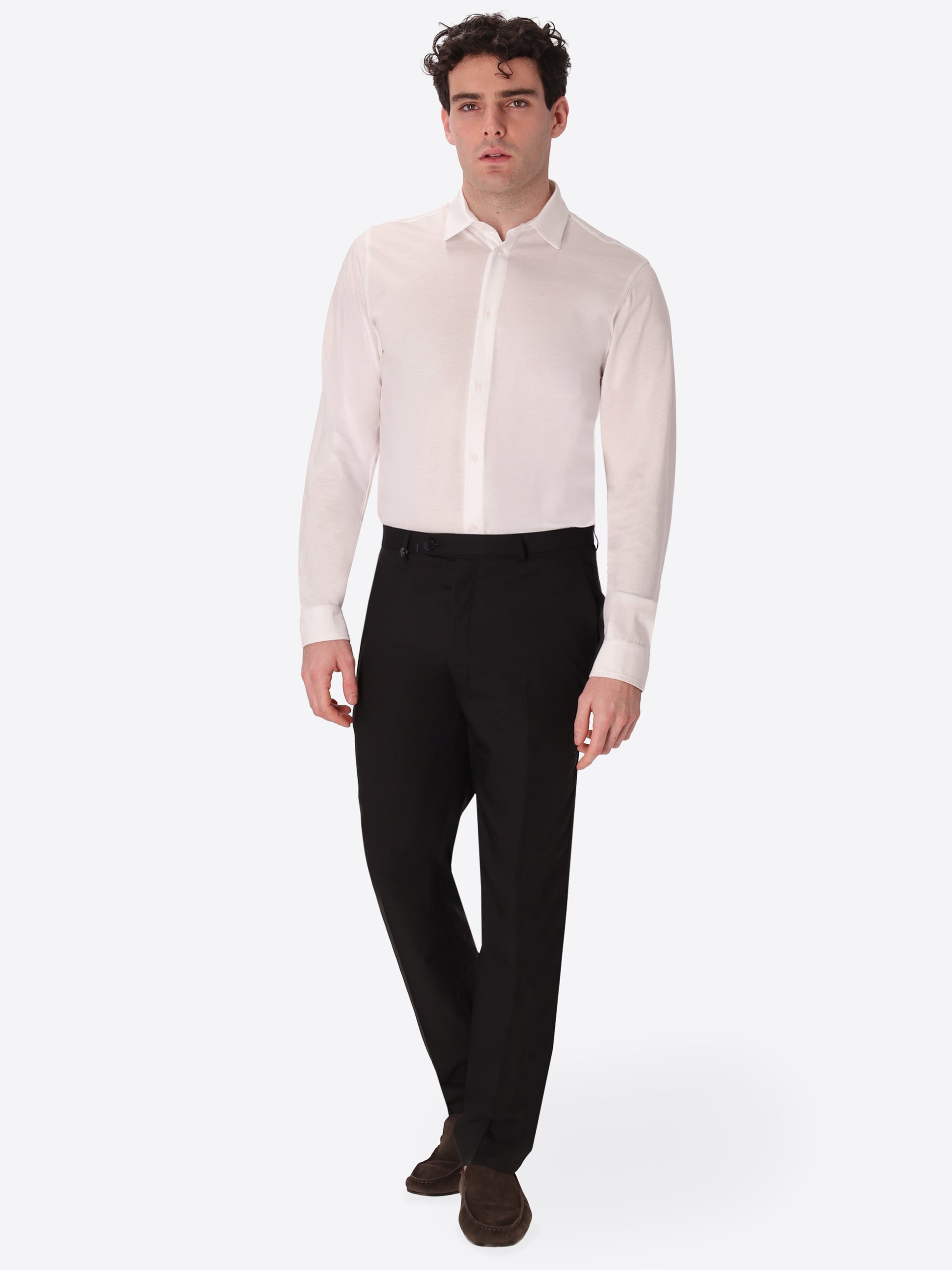 Alabastro Tailoring-Hose Aus Super-Comfort Cool-Wool-Effekt-Gewebe