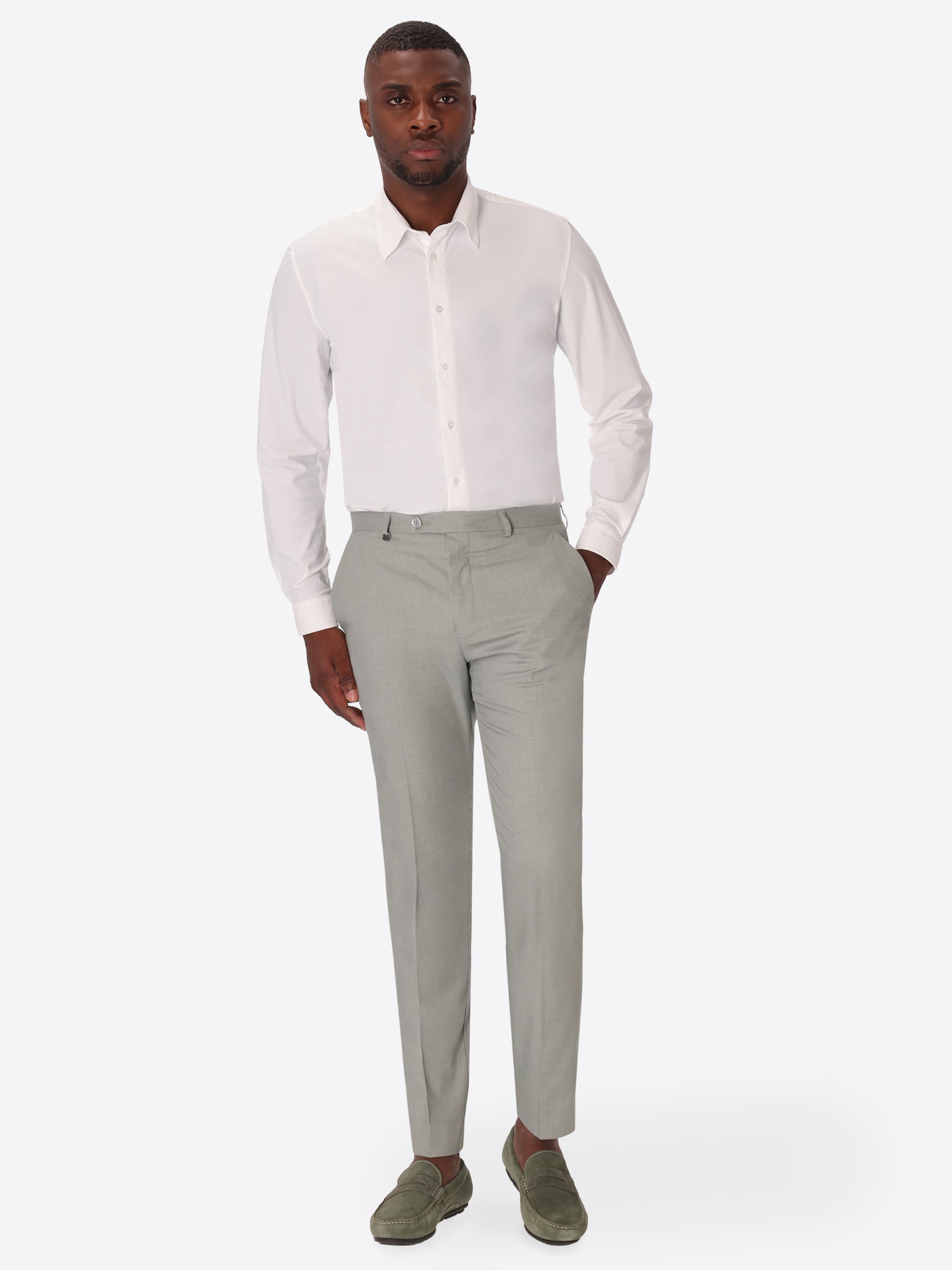 Alabastro Tailoring-Hose Aus Super-Comfort Cool-Wool-Effekt-Gewebe