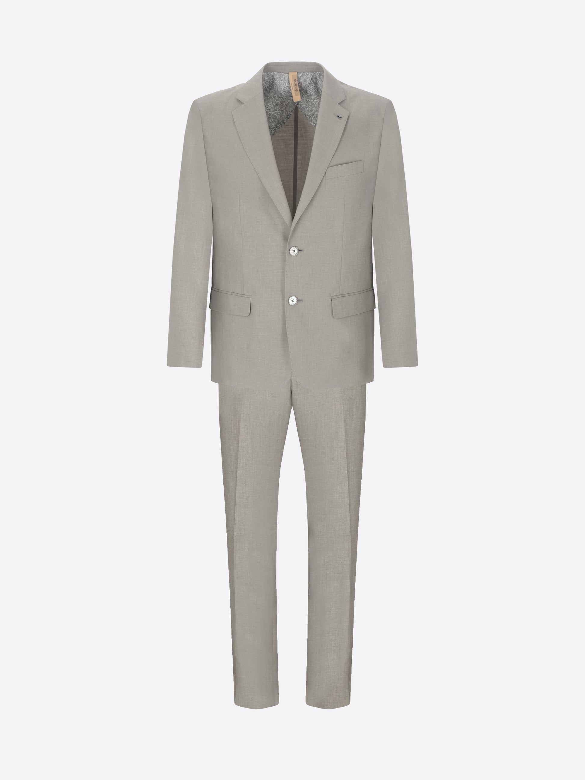 Completo Semi-Tailored Alabastro Salvia in Tessuto Super-Comfort Effetto Fresco Lana