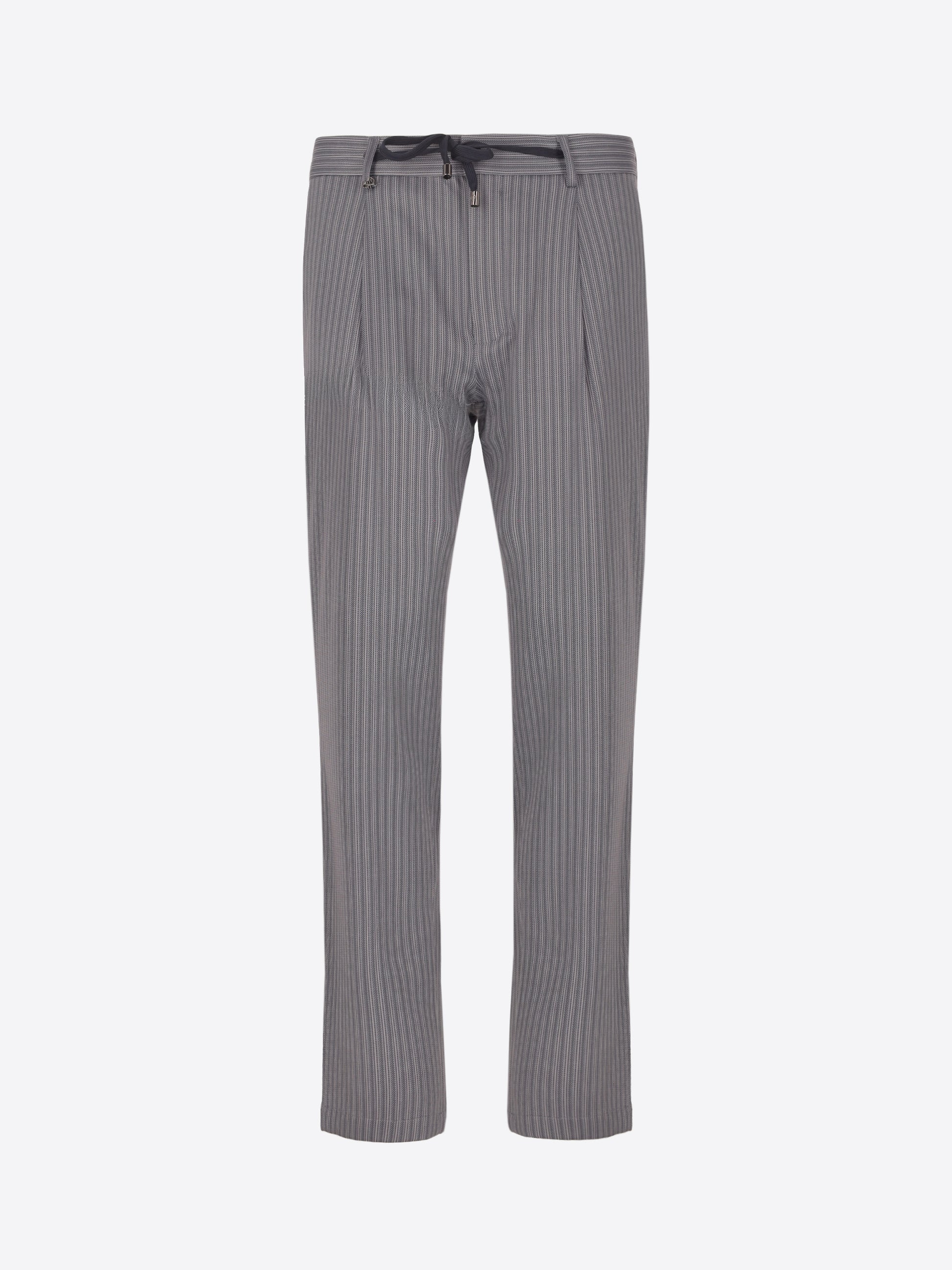 Suit Prugnolo In Technical Jersey Stripe Print Fabric