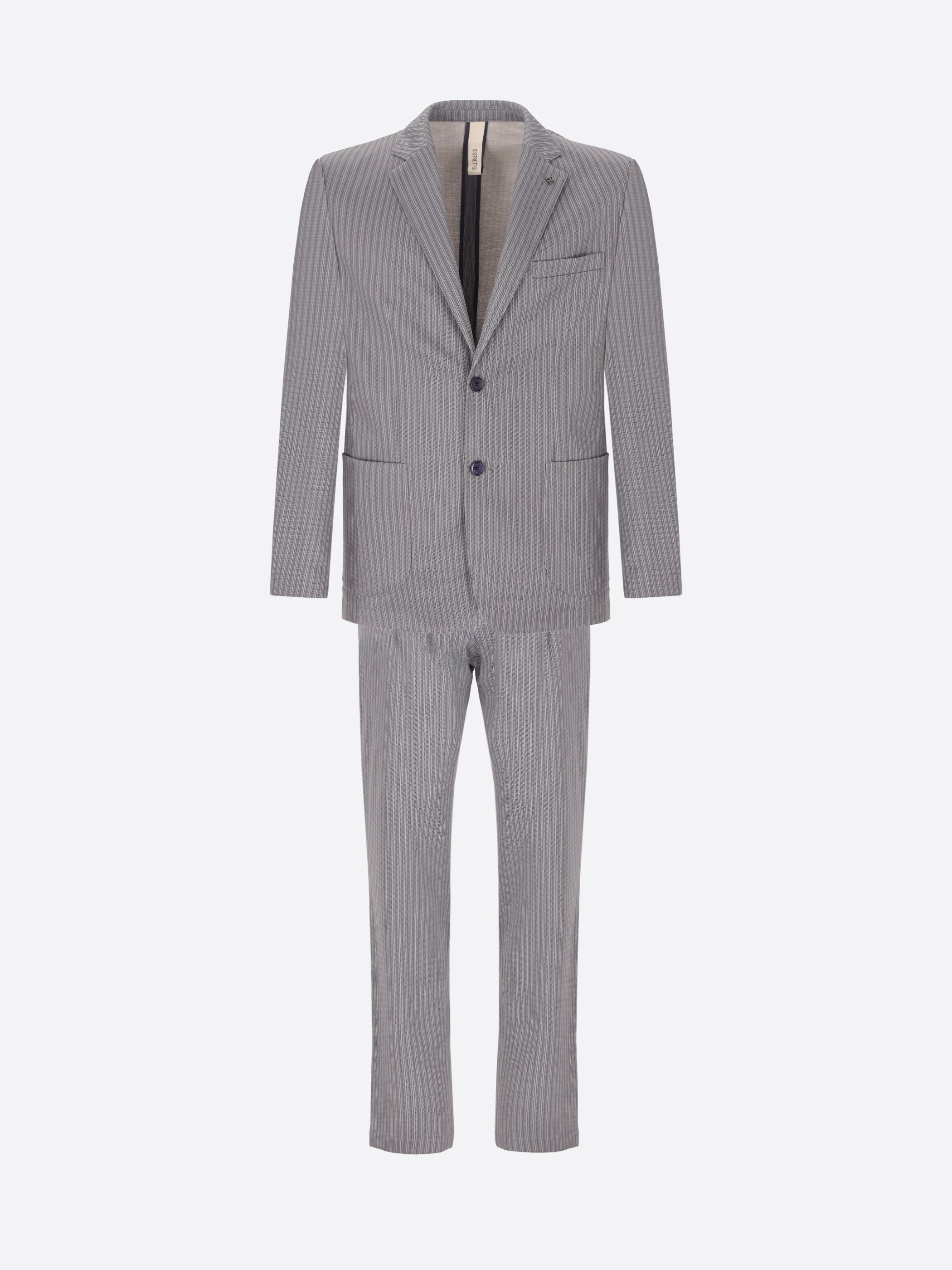 Suit Prugnolo In Technical Jersey Stripe Print Fabric