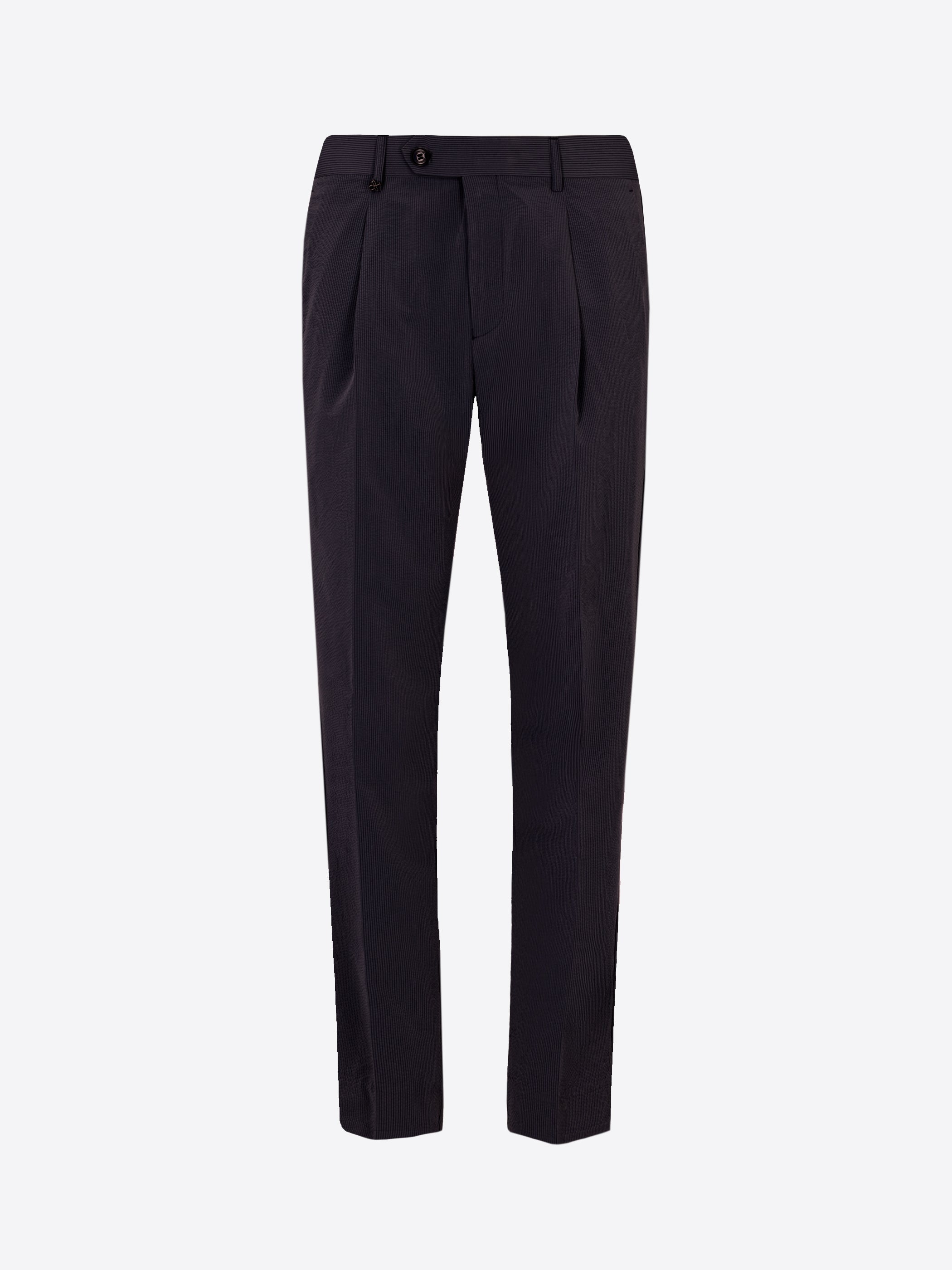 Arezzo Tailoring-Hose Carrot Fit Mit Bundfalte Aus Super-Comfort Feinstruktur-Streifen-Gewebe - Icon