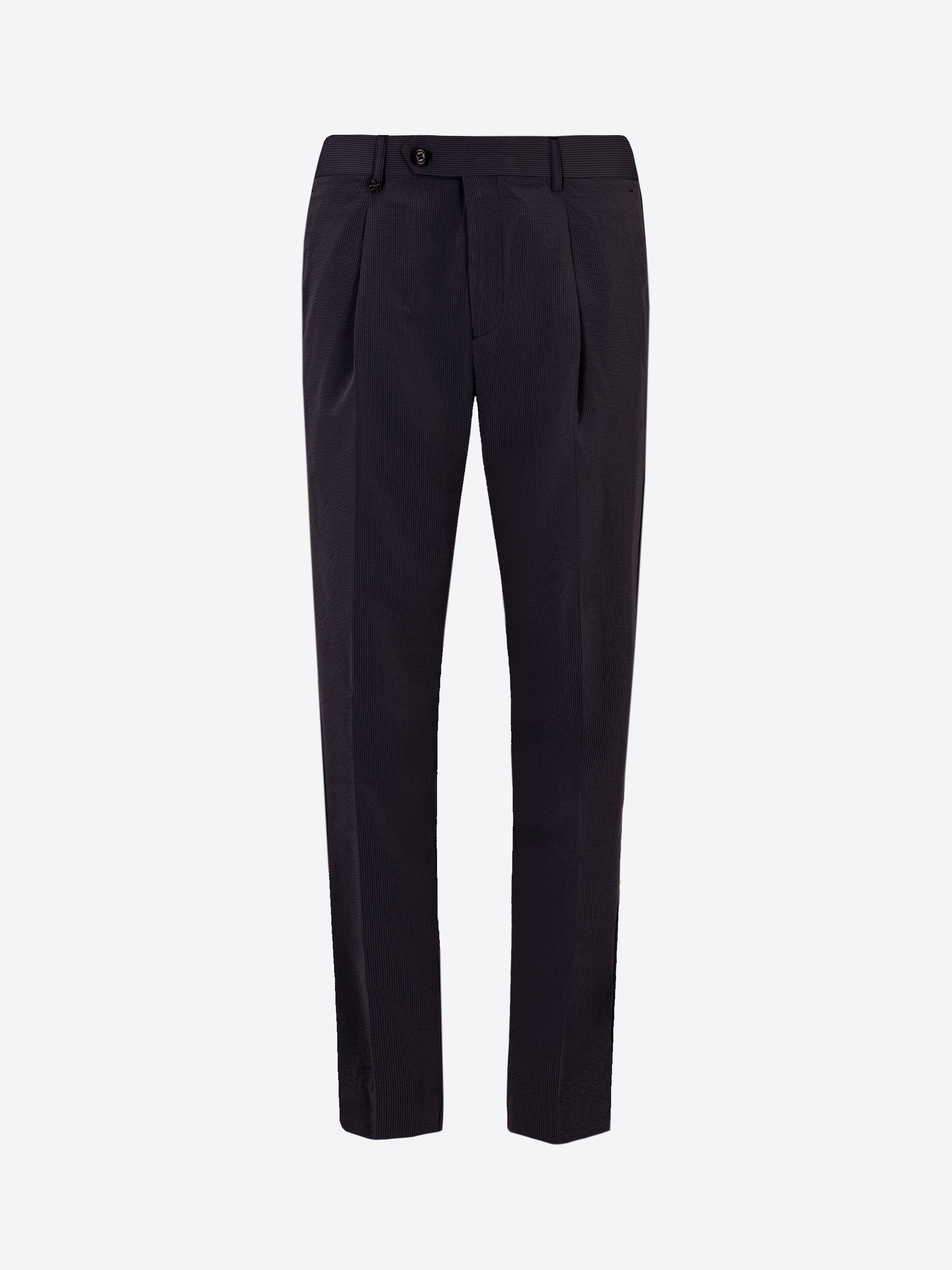 Arezzo Tailoring-Hose Carrot Fit Mit Bundfalte Aus Super-Comfort Feinstruktur-Streifen-Gewebe