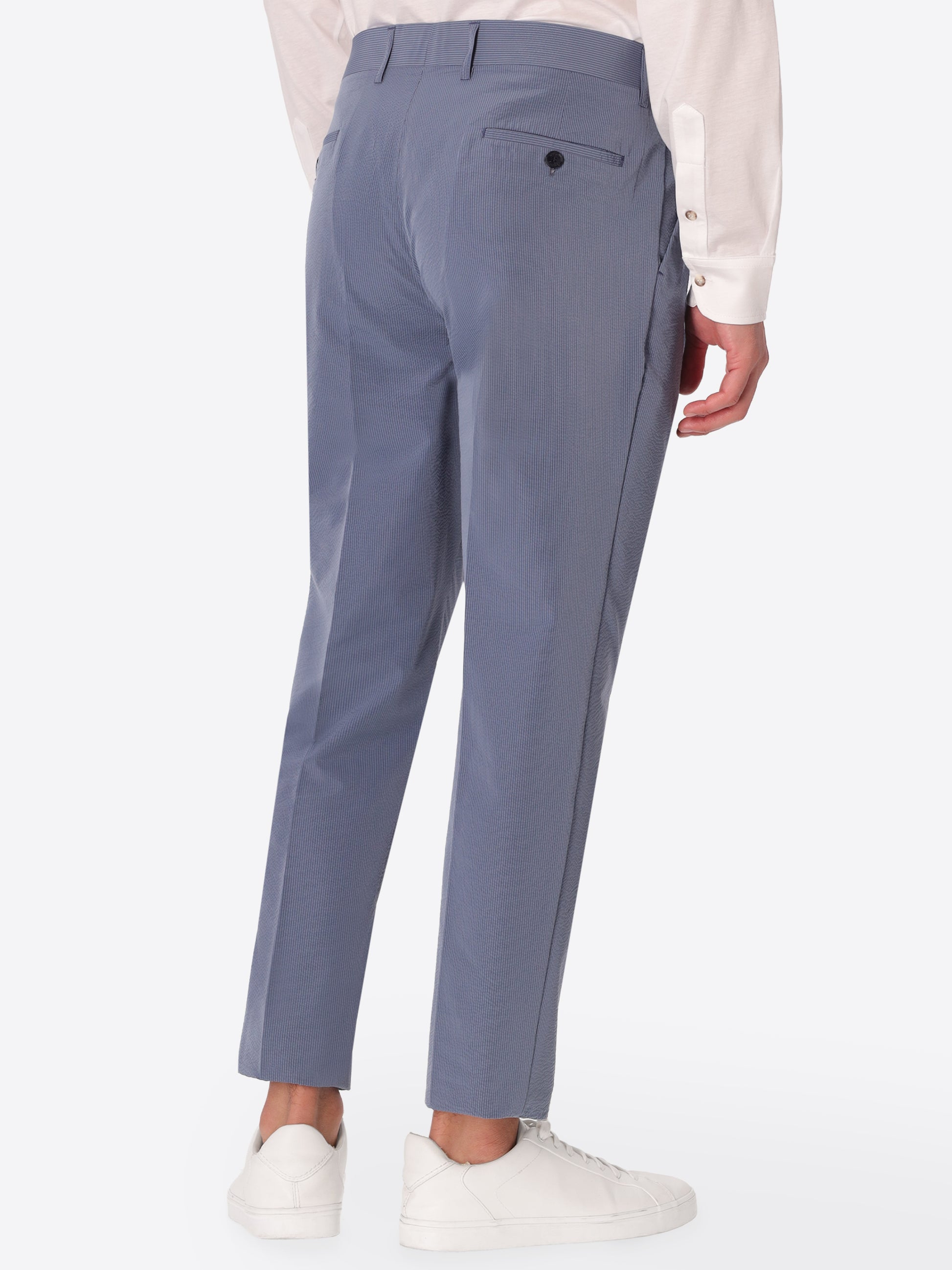 Arezzo Tailoring-Hose Carrot Fit Mit Bundfalte Aus Super-Comfort Feinstruktur-Streifen-Gewebe