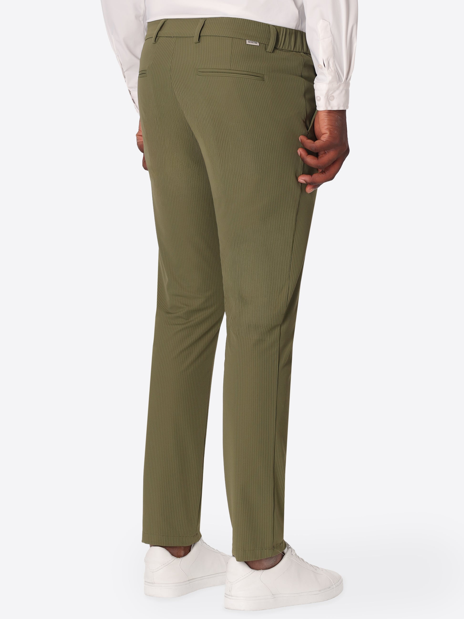 High-Perform12 Kos Trousers Leccio In Raised-Stripe Technical Stretch Fabric