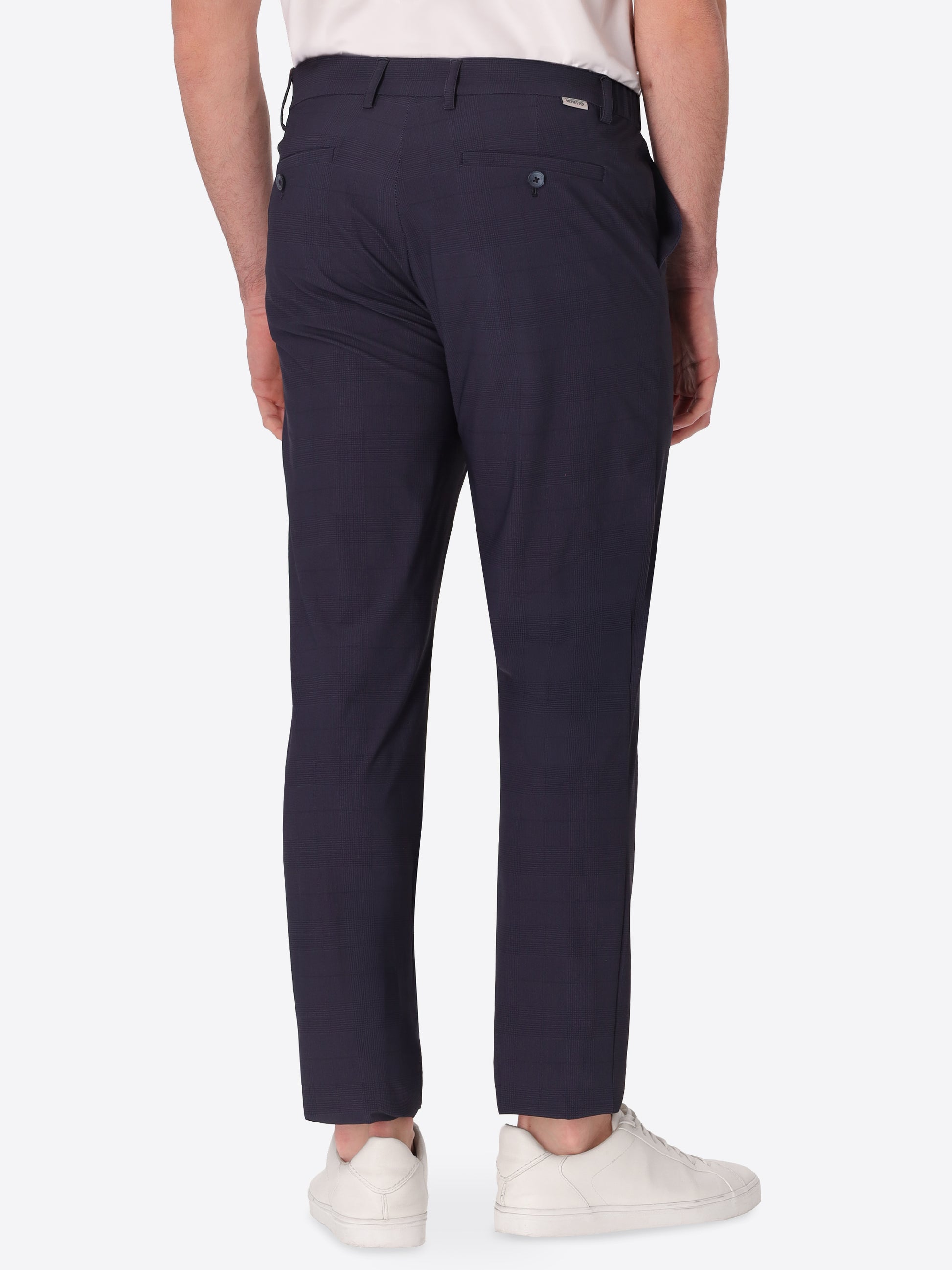 High-Perform12 York Trousers Quercia In Technical Active Stretch Prince Of Wales Fabric