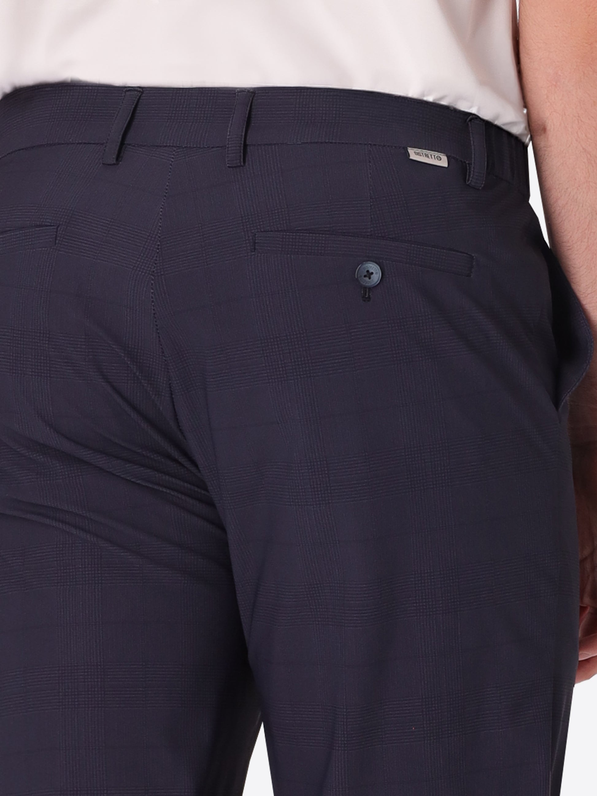 High-Perform12 York Trousers Quercia In Technical Active Stretch Prince Of Wales Fabric