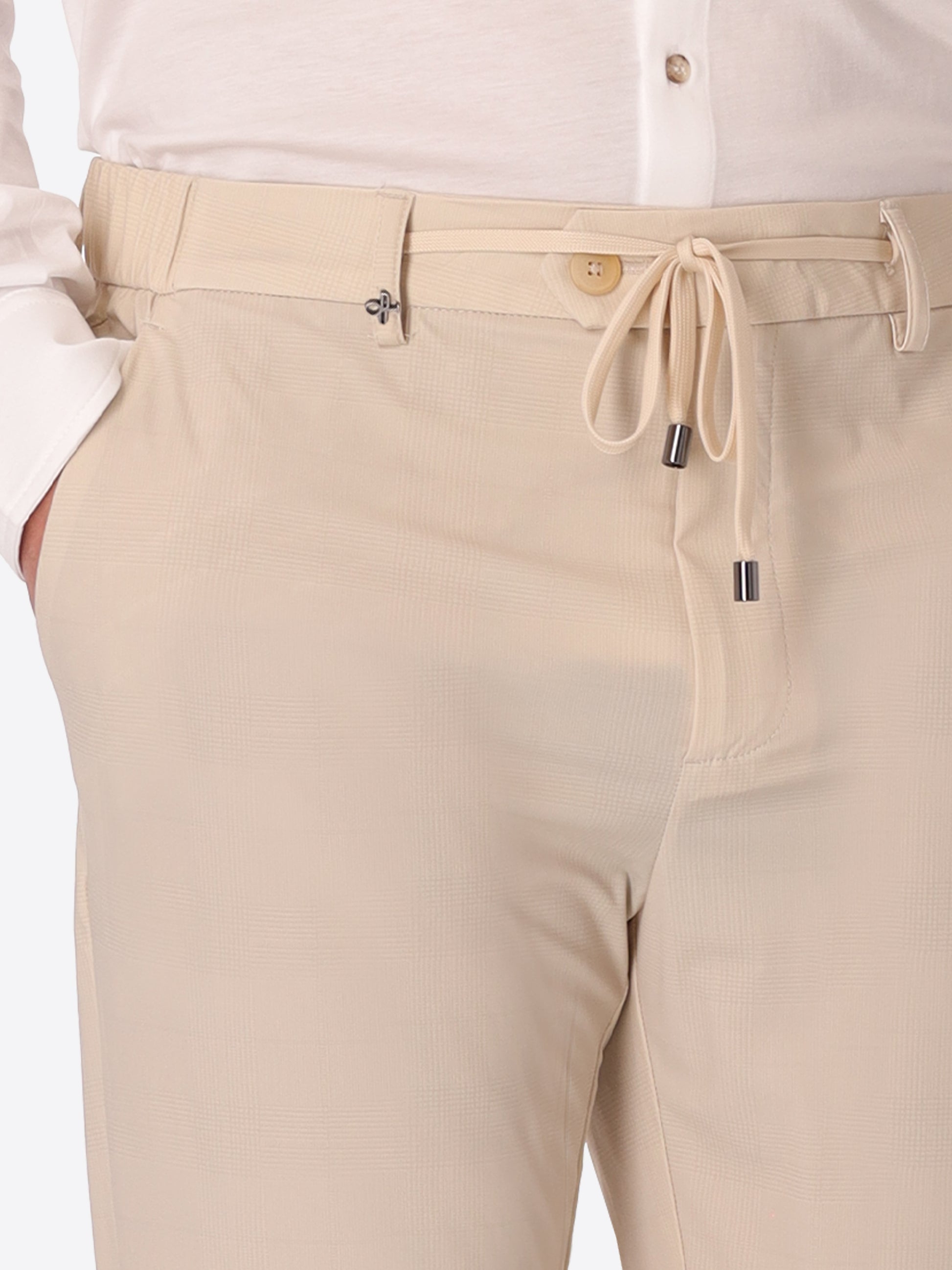 Pantalone High-Perform12 York Quercia In Tessuto Tecnico Stretch Principe Di Galles