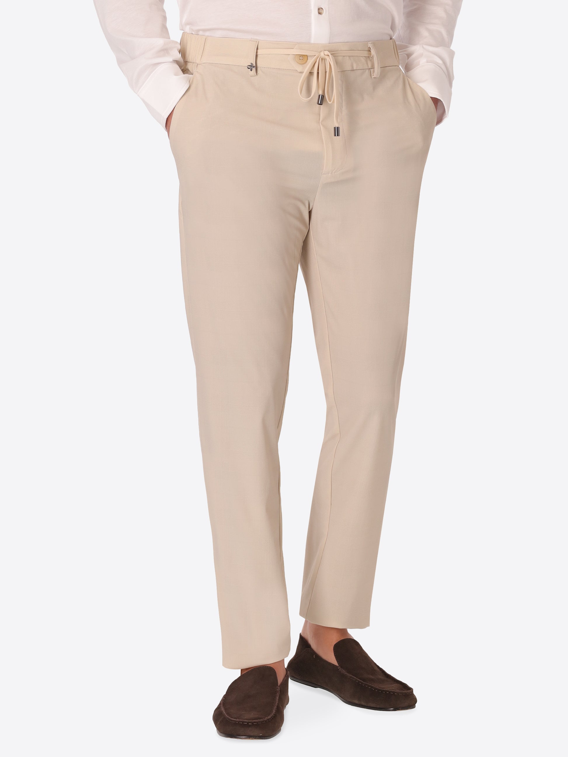 Pantalone High-Perform12 York Quercia In Tessuto Tecnico Stretch Principe Di Galles
