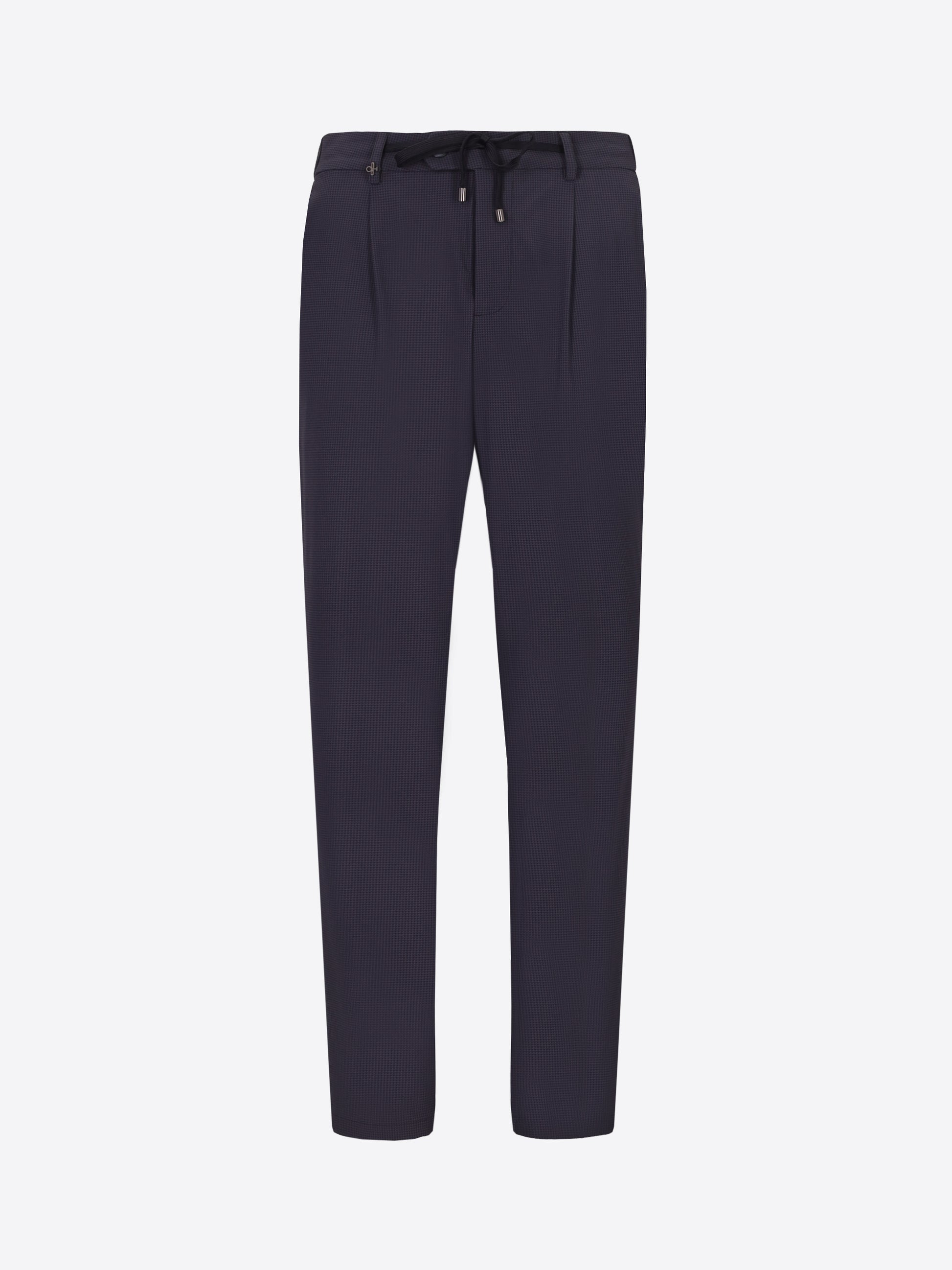High-Perform12 Sequoia Suit Blue In Printed Micro-Patterned Fabric