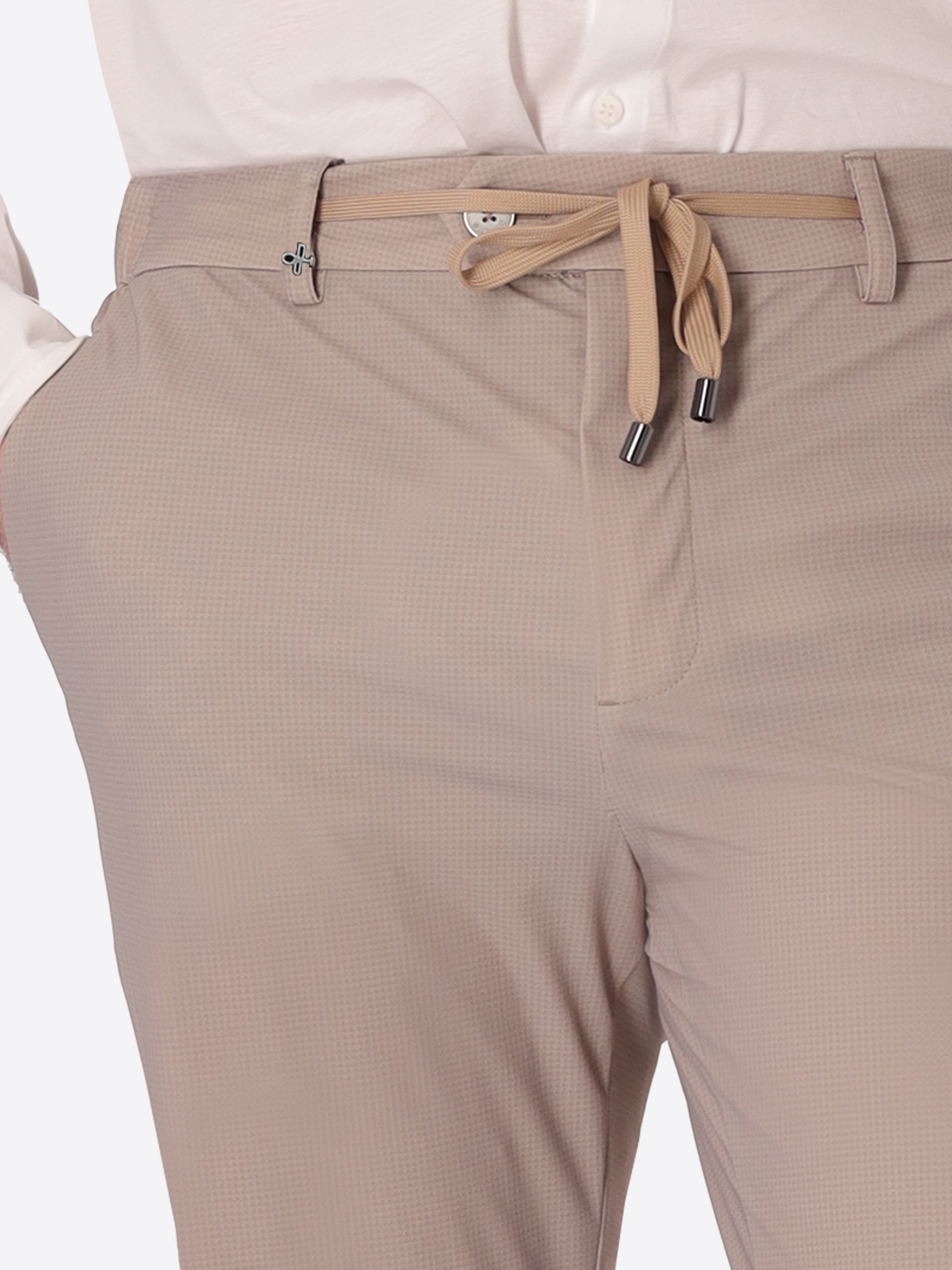 High-Perform12 Rio Pences Trousers Sequoia In Printed Micro-Patterned Fabric