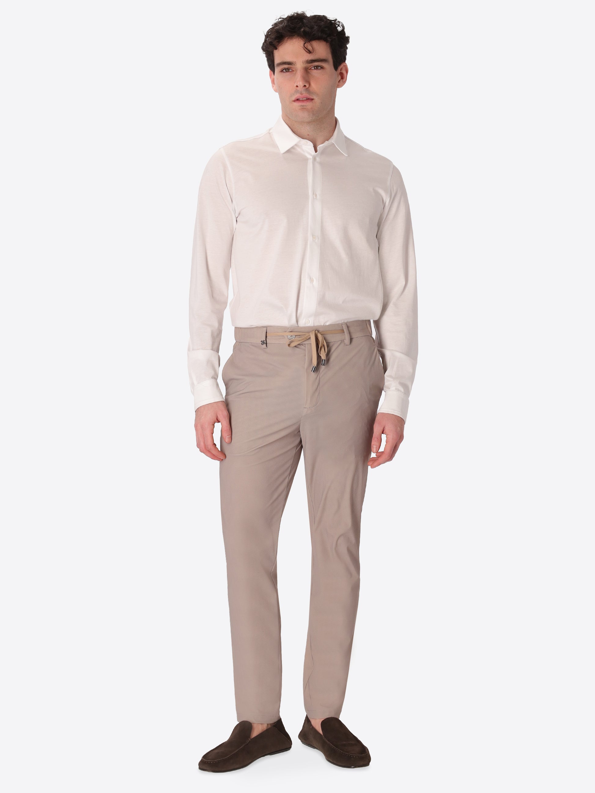 High-Perform12 Rio Pences Trousers Sequoia In Printed Micro-Patterned Fabric