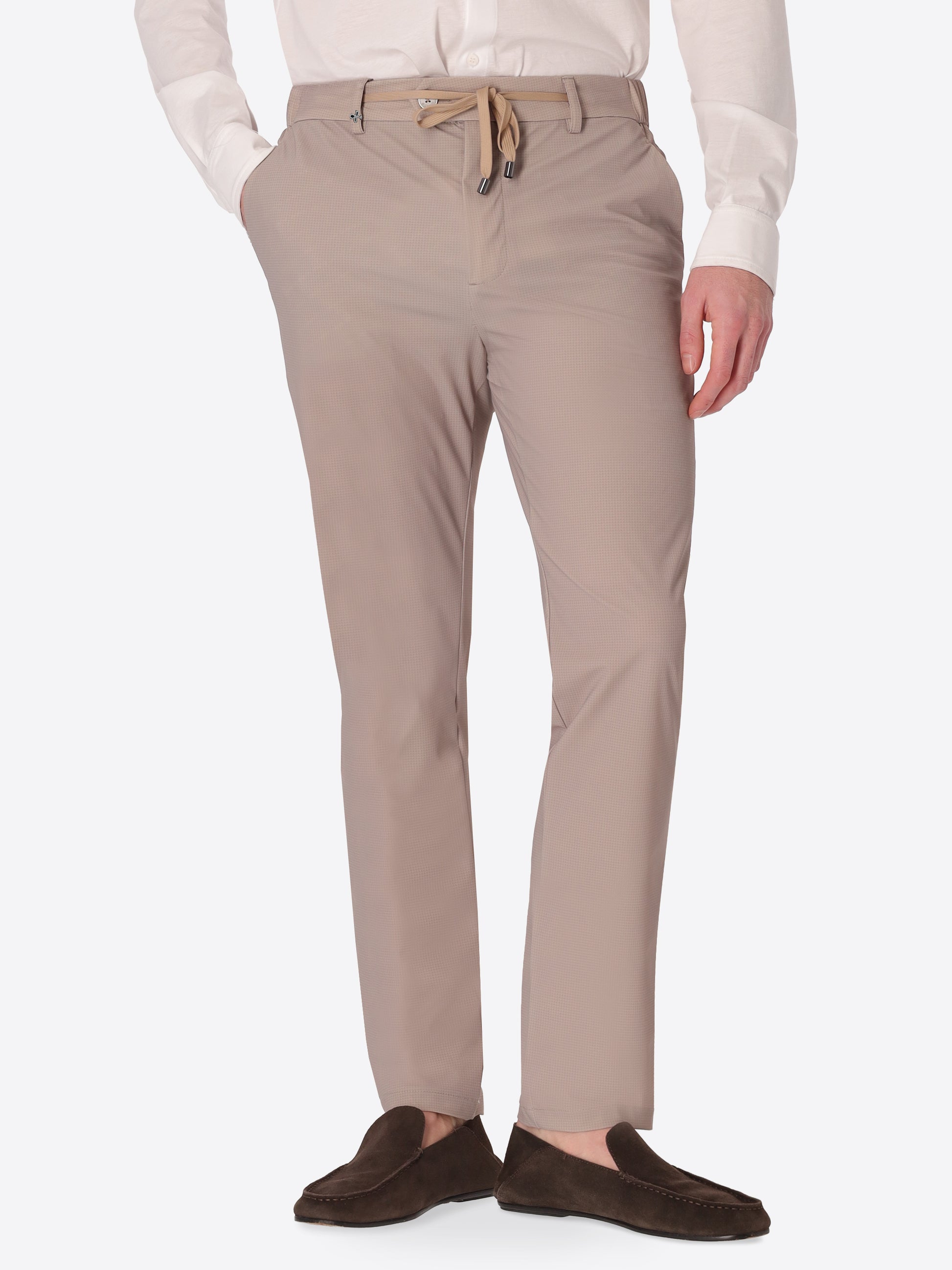 High-Perform12 Rio Pences Trousers Sequoia In Printed Micro-Patterned Fabric