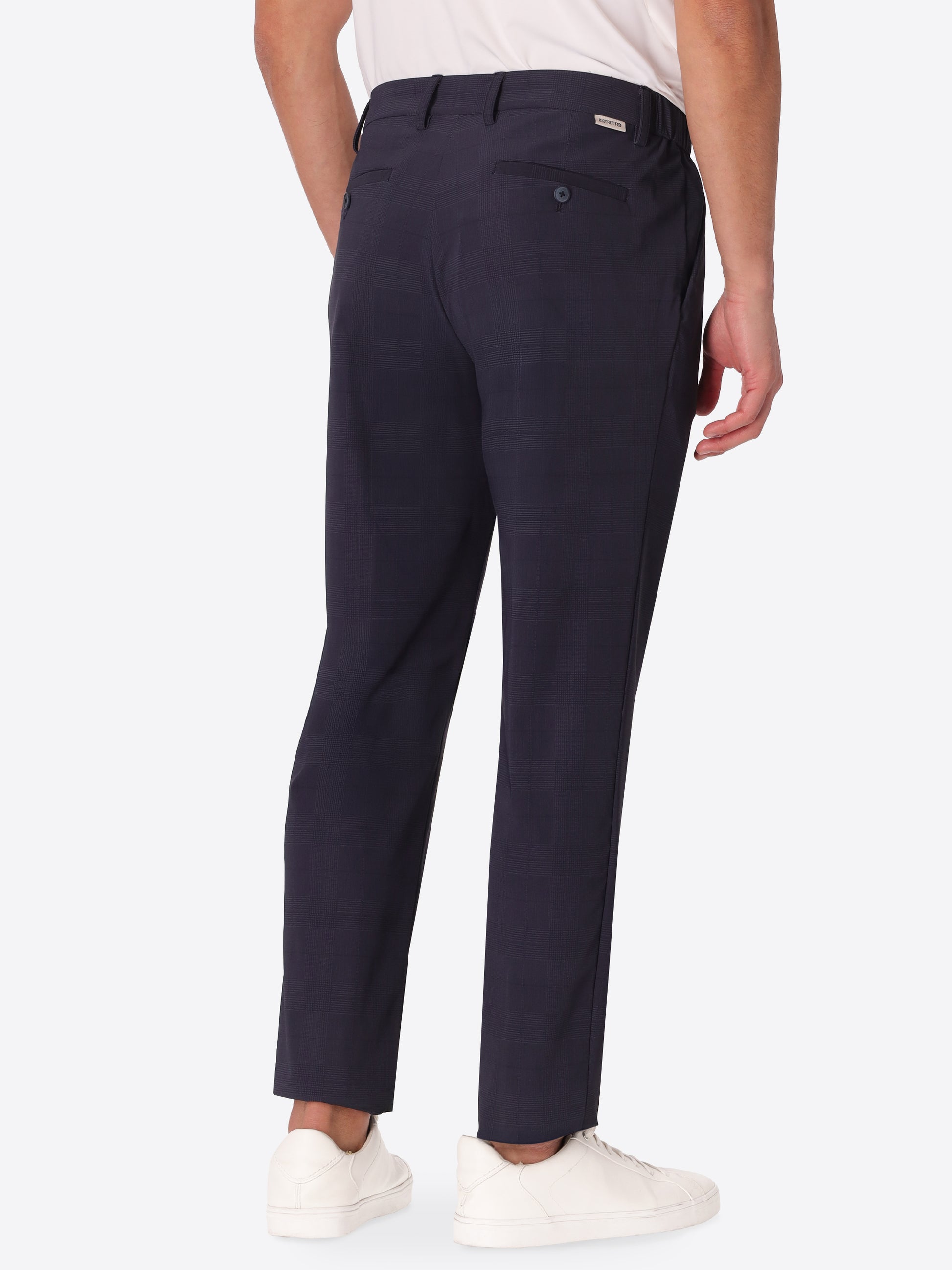 High-Perform12 Rio Pences Trousers Quercia In Technical Active Stretch Prince Of Wales Fabric