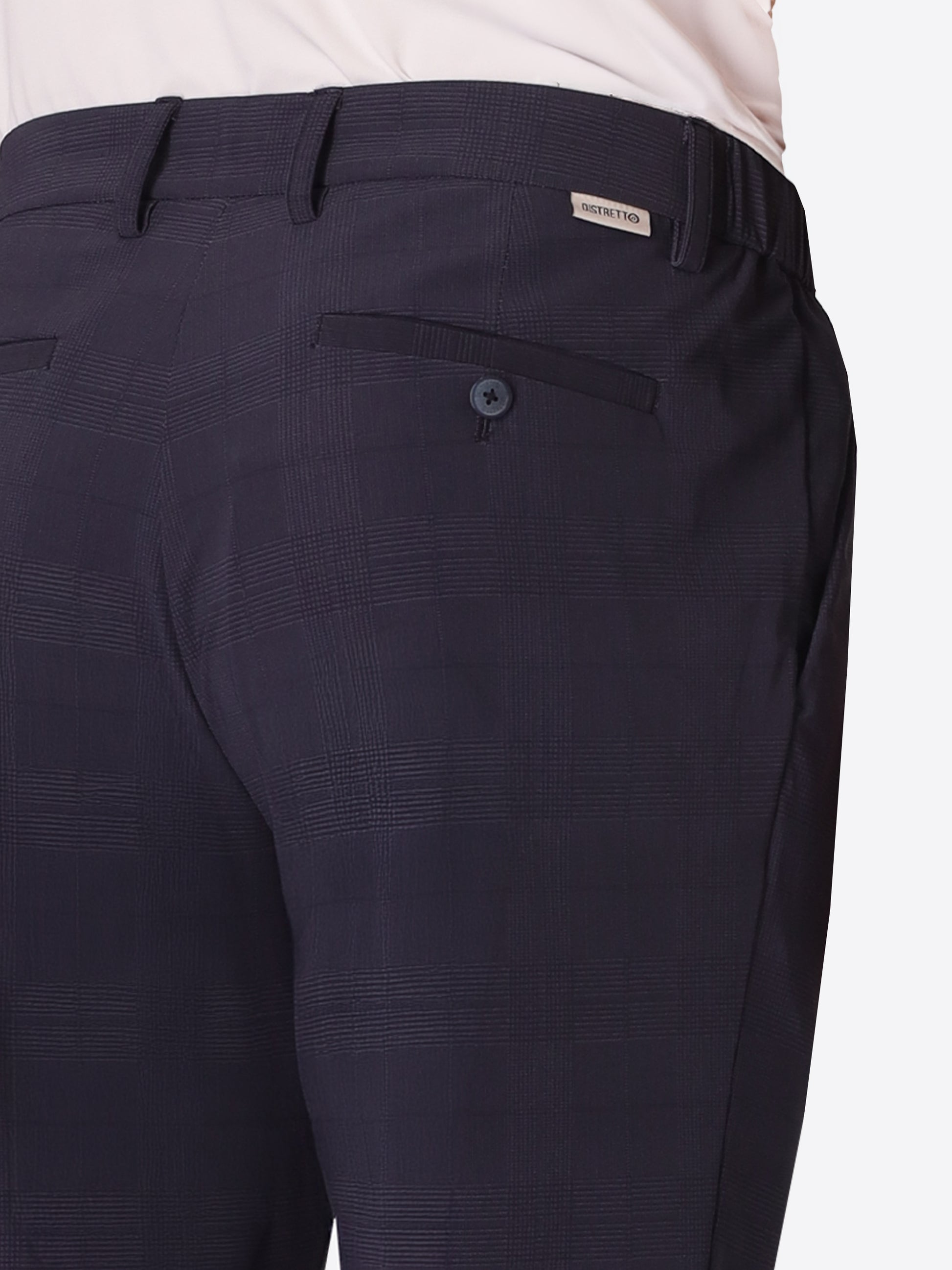 High-Perform12 Rio Pences Trousers Quercia In Technical Active Stretch Prince Of Wales Fabric