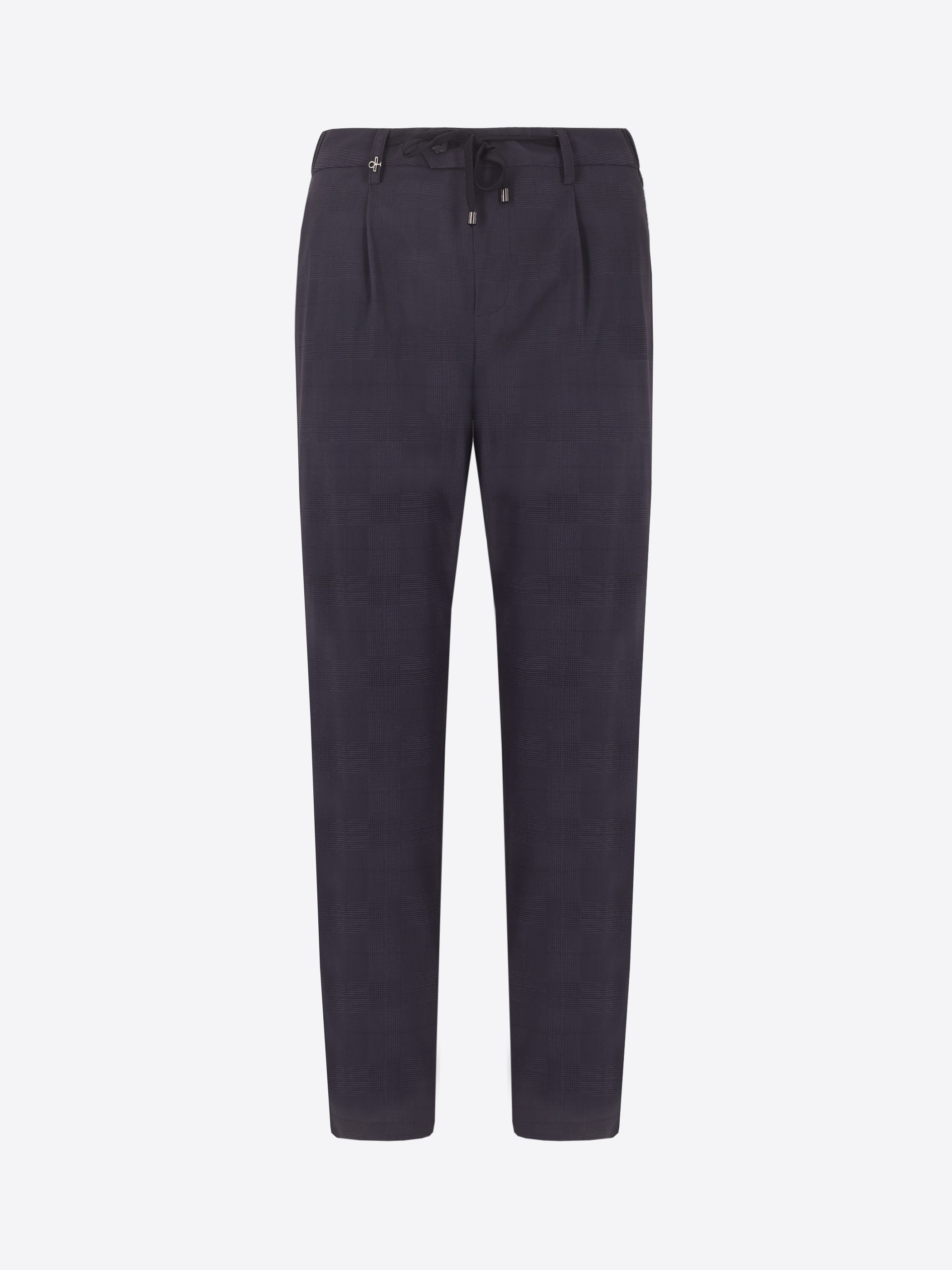 High-Perform12 Rio Pences Trousers Quercia In Technical Active Stretch Prince Of Wales Fabric