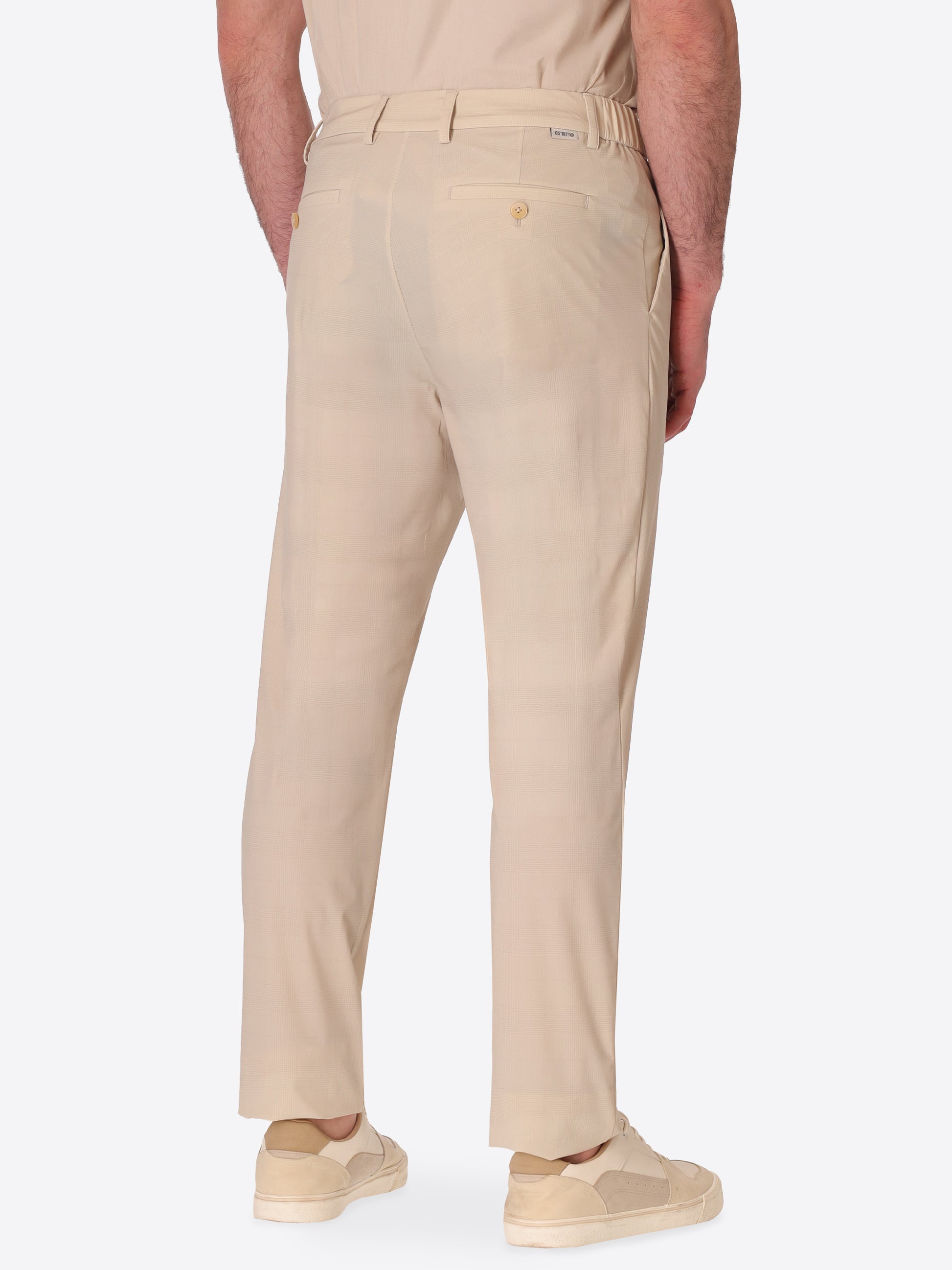 Pantalone High-Perform12 Rio Pences Quercia In Tessuto Tecnico Stretch Principe Di Galles