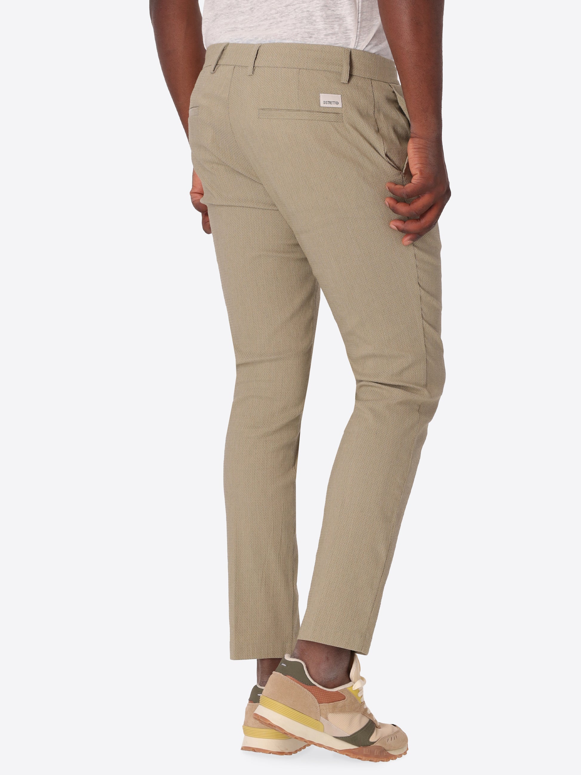 York Trousers Ginseng In Super-Stretch Embossed Dot Fabric