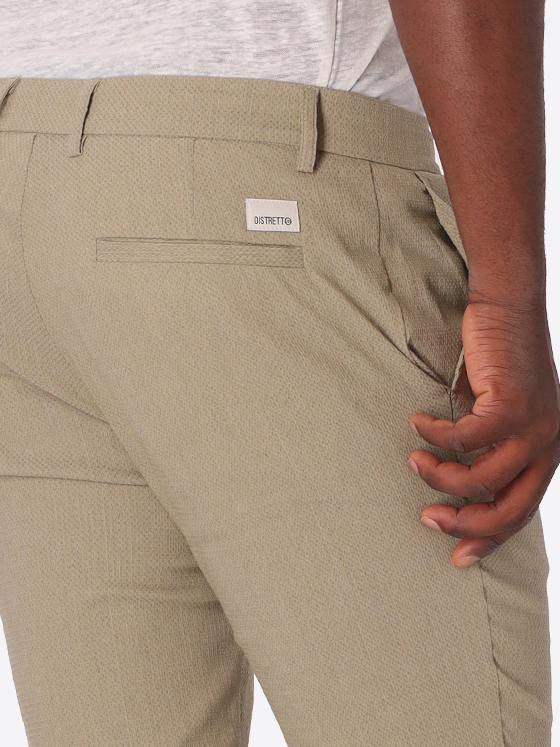 York Trousers Ginseng In Super-Stretch Embossed Dot Fabric
