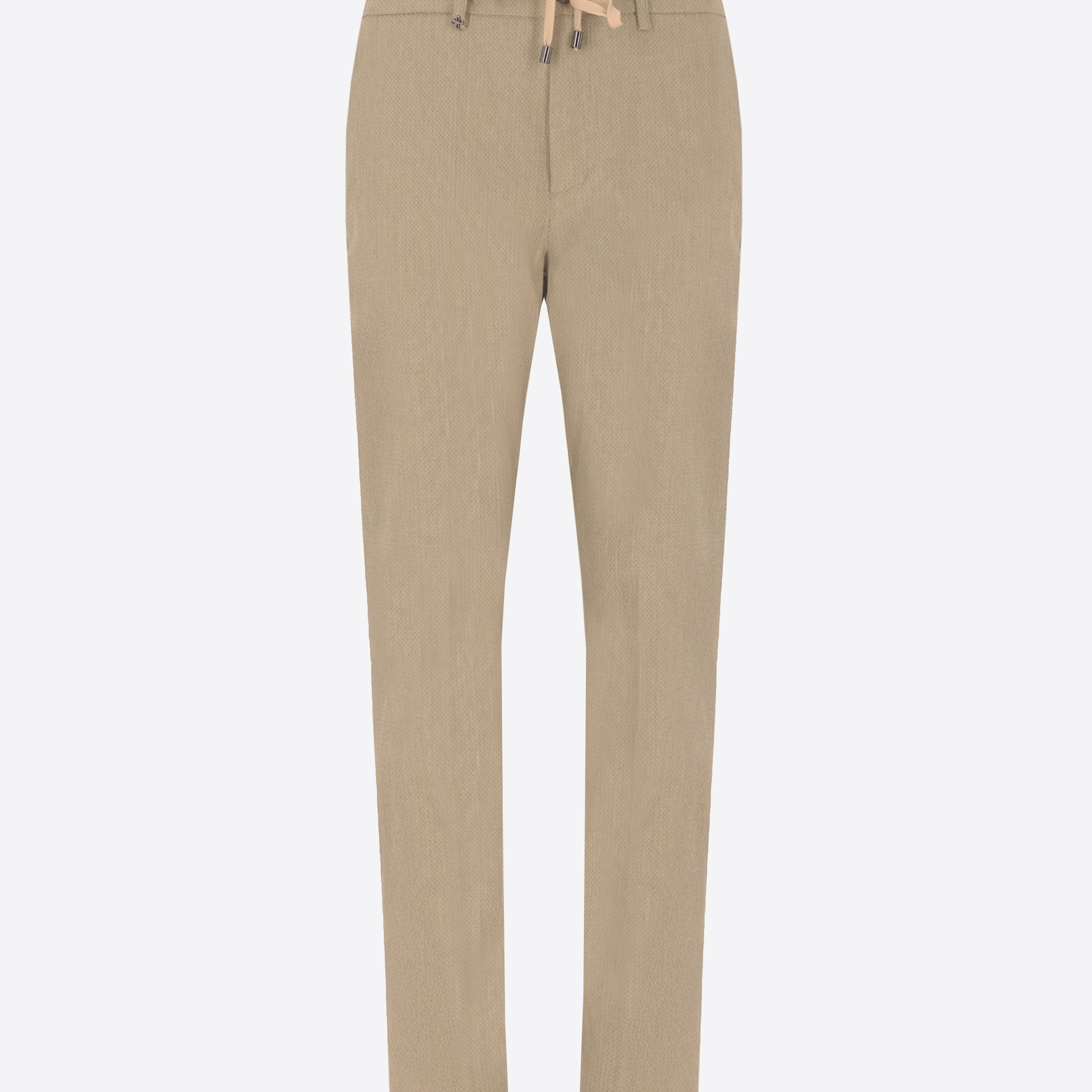 Pantalone York Ginseng In Tessuto Super Stretch A Puntino In Rilievo