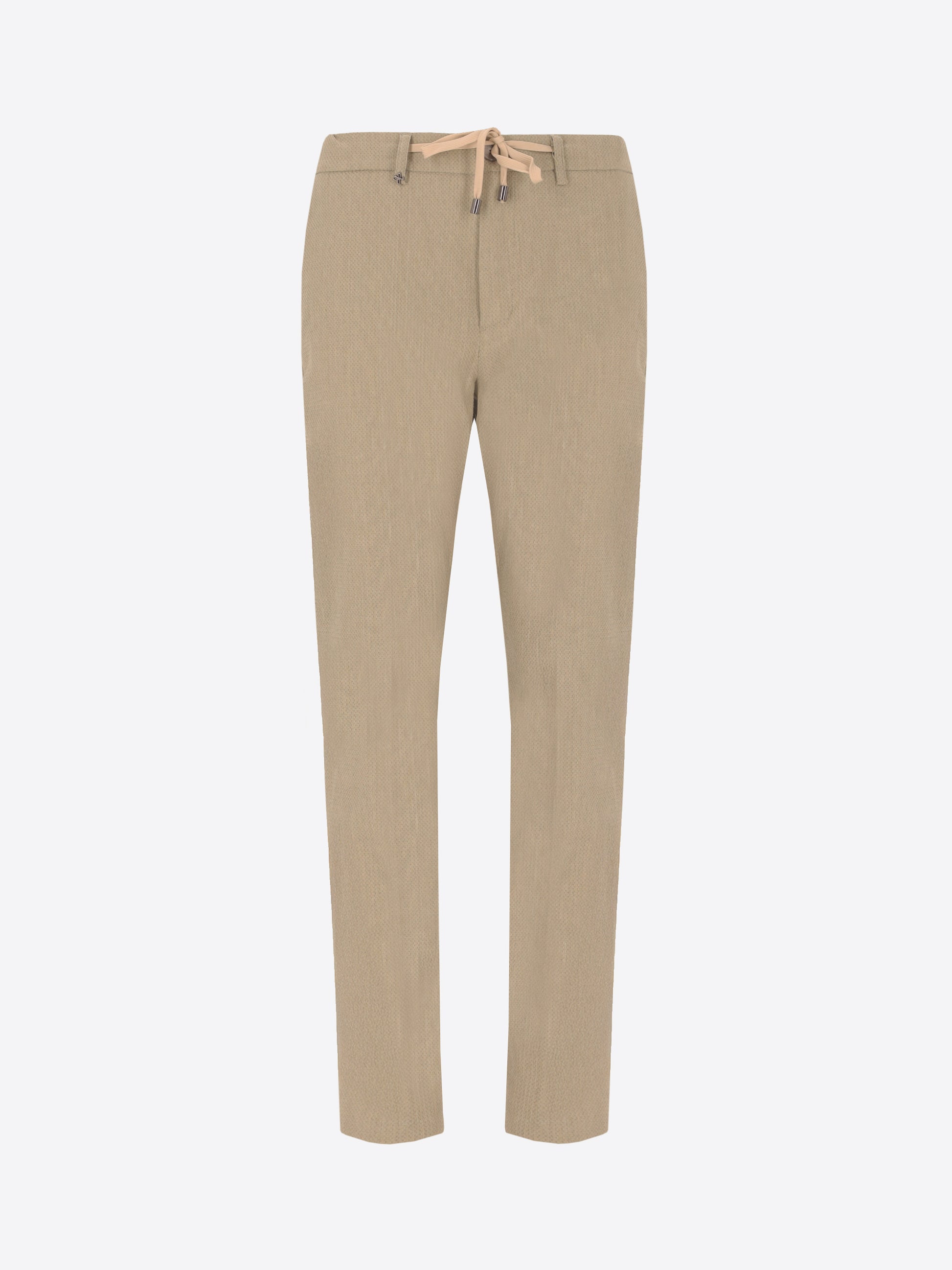 Pantalone York Ginseng In Tessuto Super Stretch A Puntino In Rilievo
