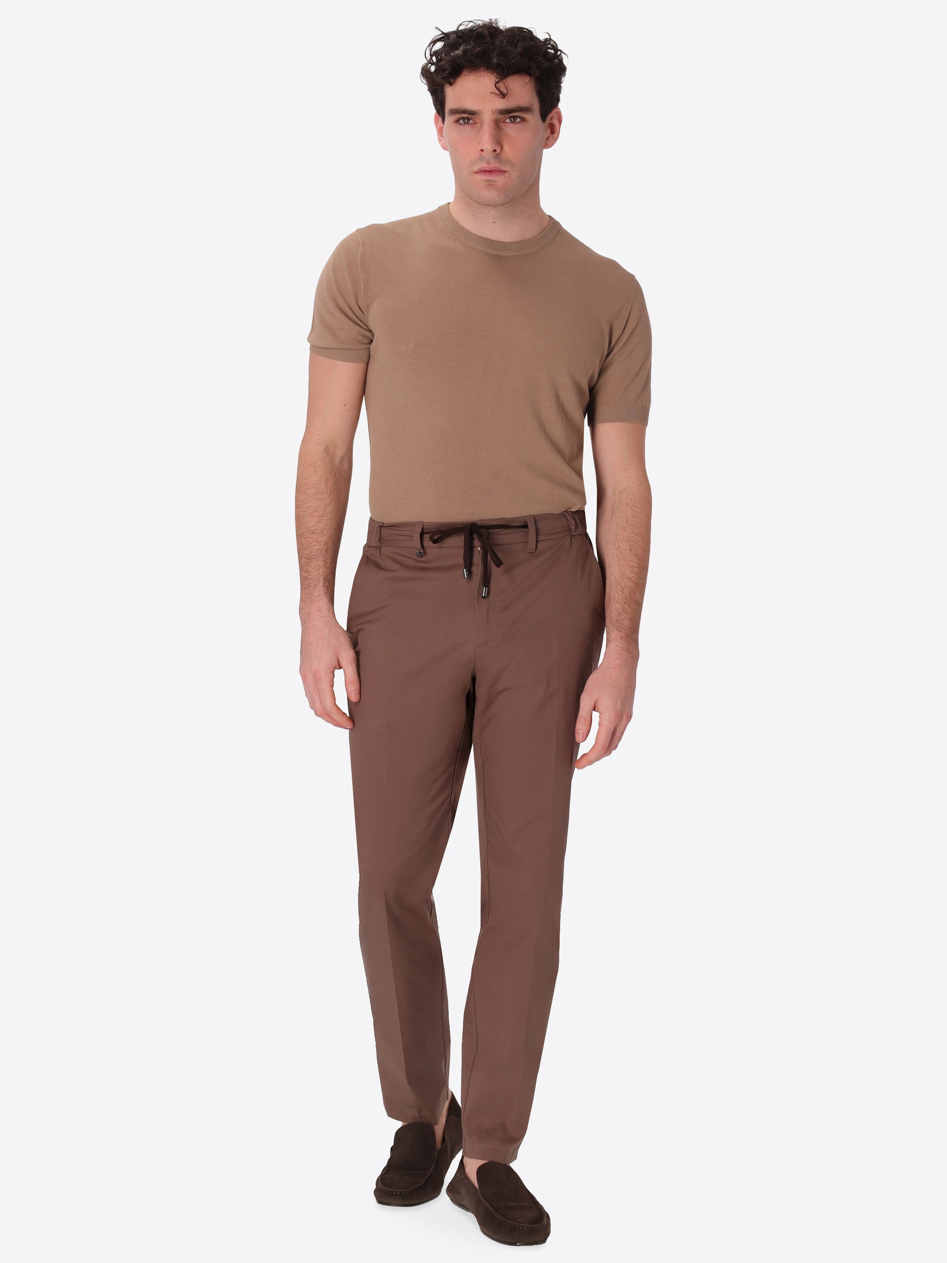 York Trousers Grano In Ultralight Cotton-Nylon Blend Fabric