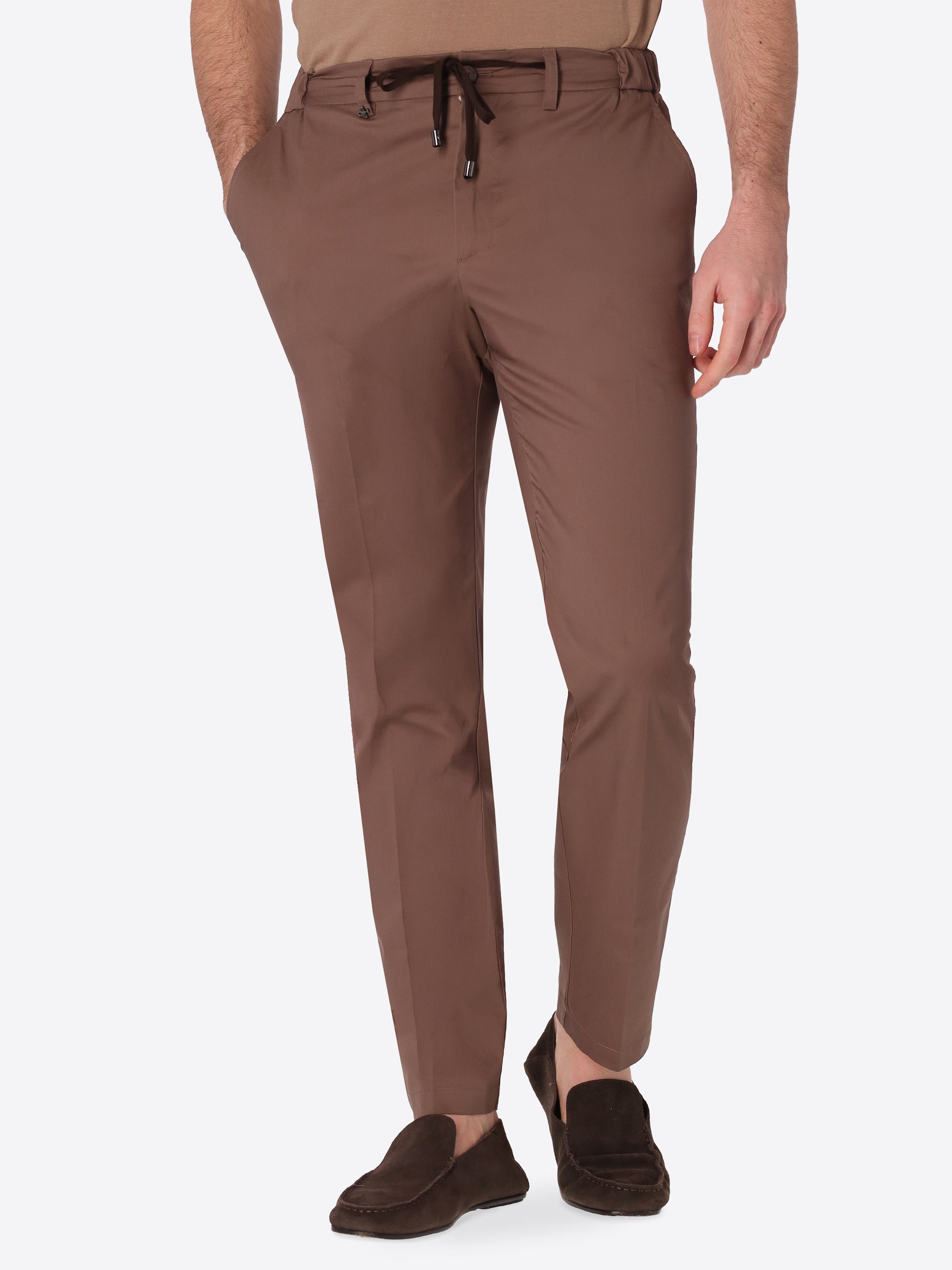 York Trousers Grano In Ultralight Cotton-Nylon Blend Fabric