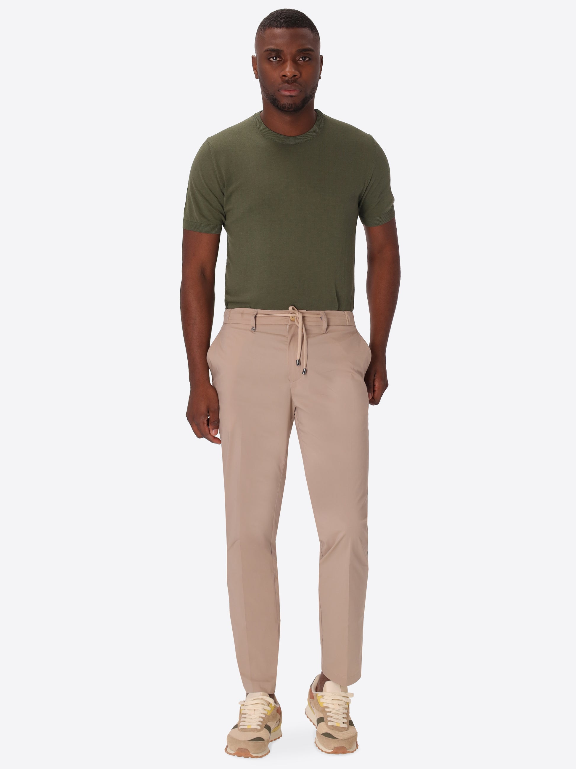 York Trousers Grano In Ultralight Cotton-Nylon Blend Fabric