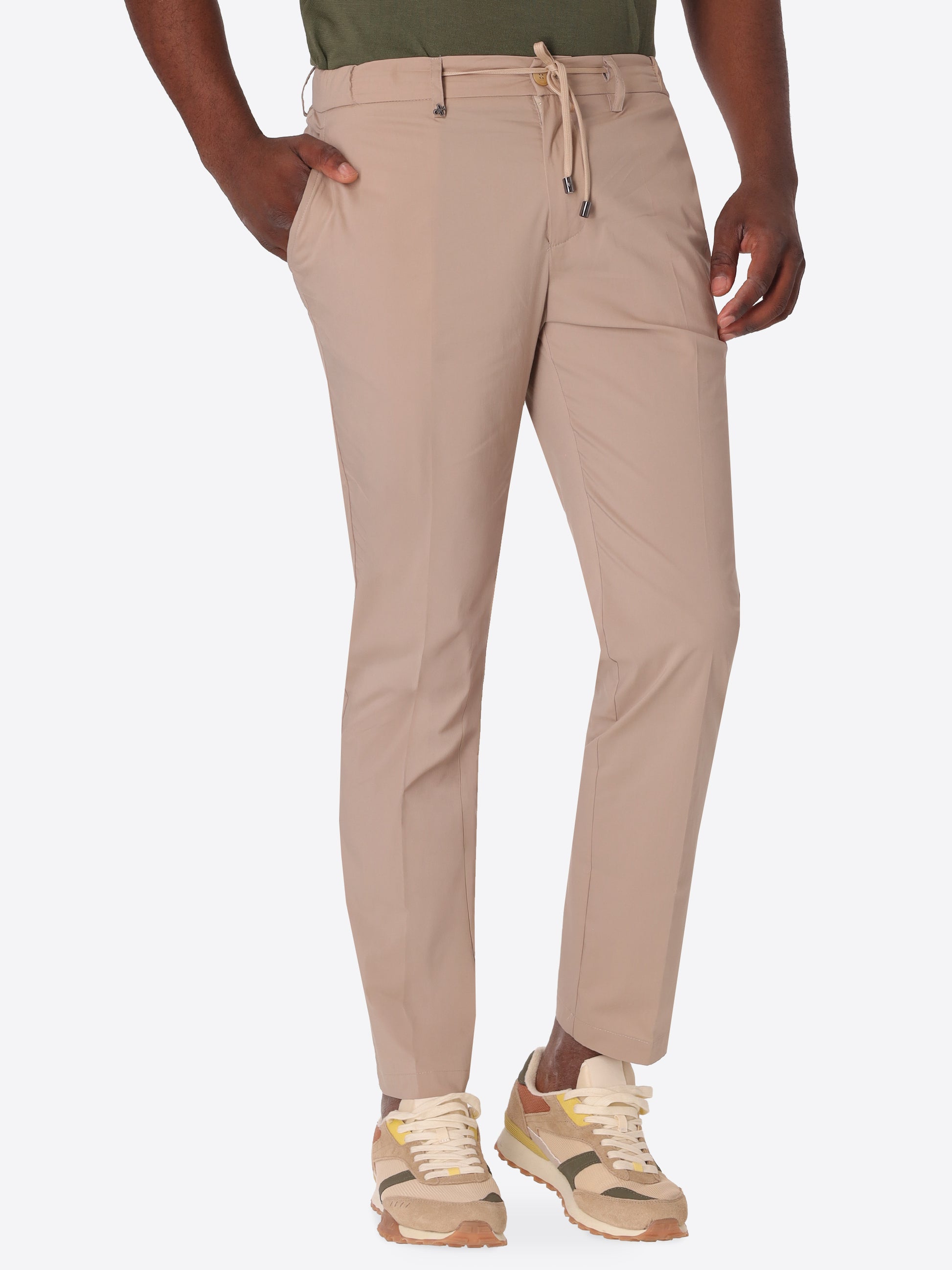 York Trousers Grano In Ultralight Cotton-Nylon Blend Fabric
