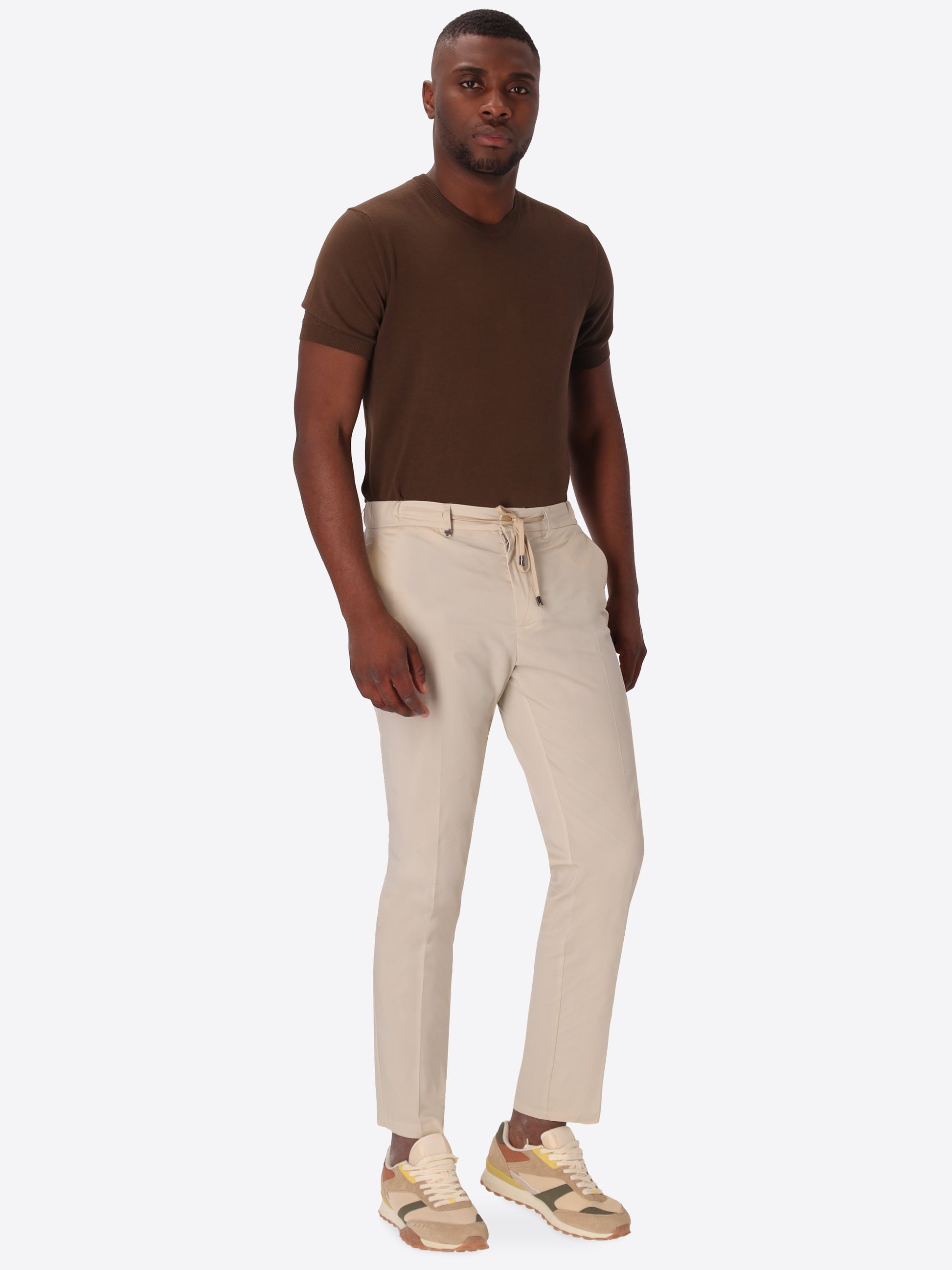 York Trousers Grano In Ultralight Cotton-Nylon Blend Fabric