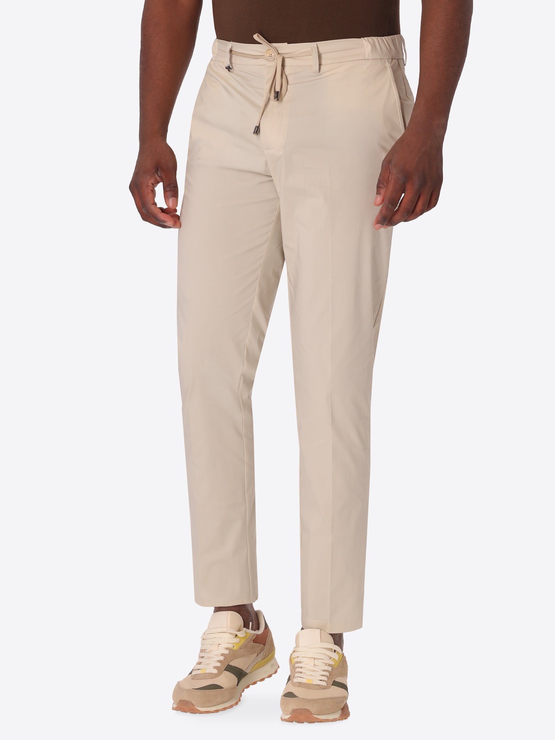 York Trousers Grano In Ultralight Cotton-Nylon Blend Fabric