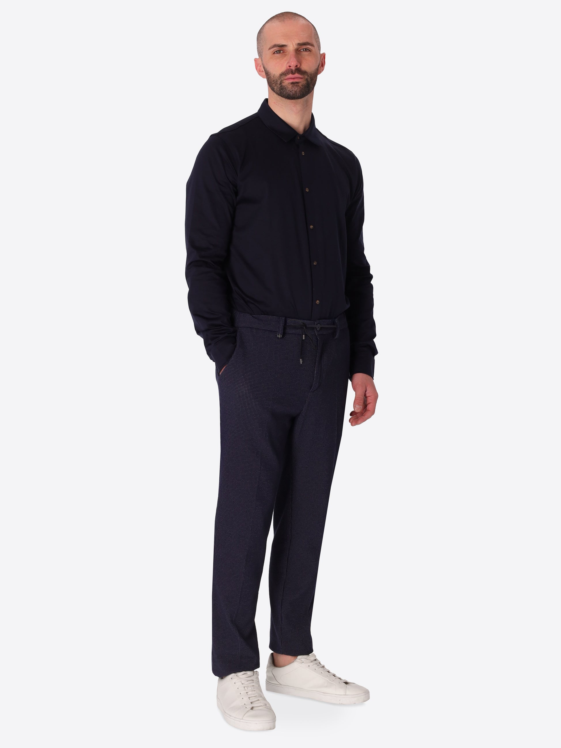 York Trousers Conte In Structured Jersey Super-Comfort Fabric