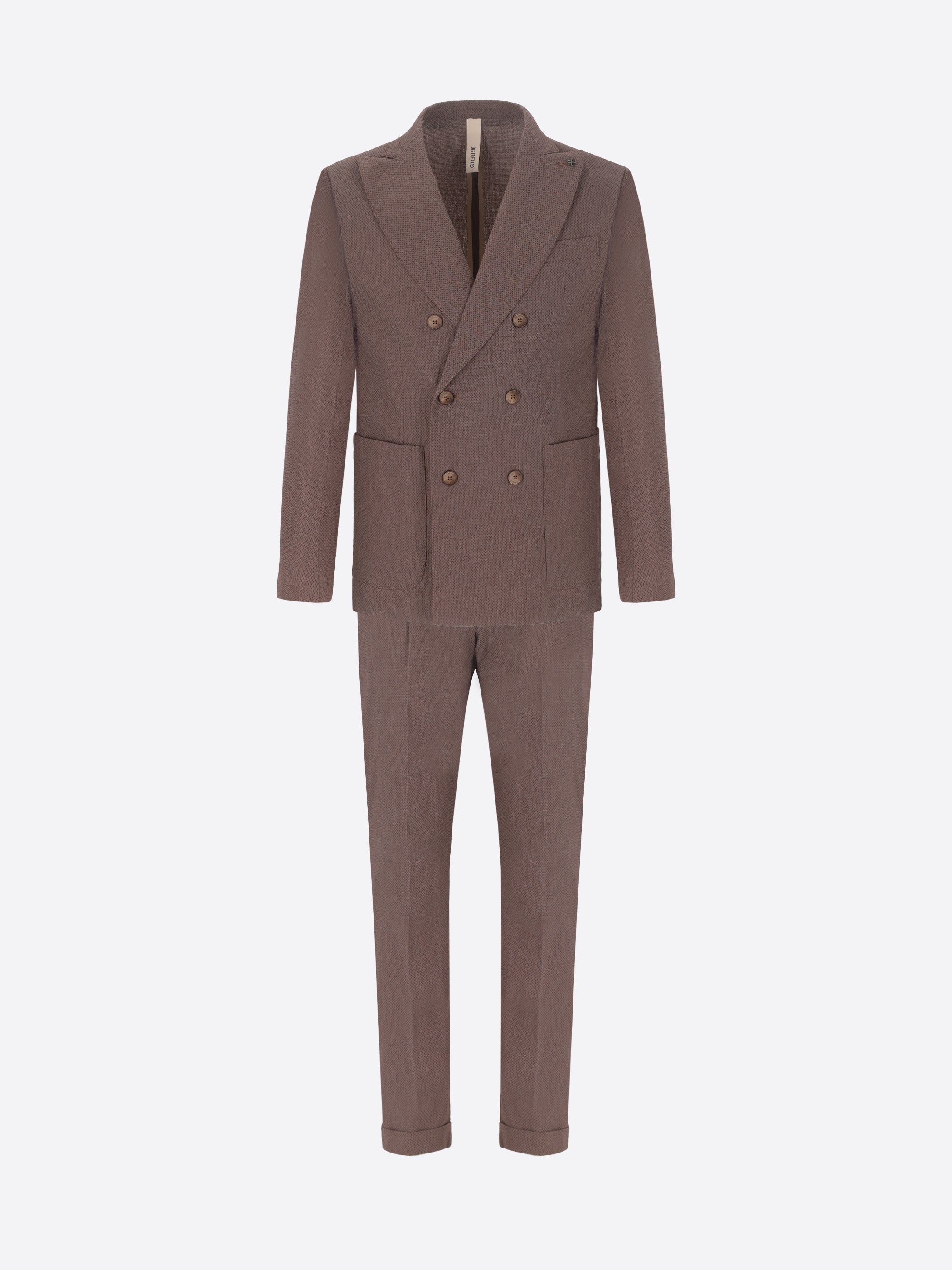 Ginseng Suit Bark In Super-Stretch Embossed Dot Fabric