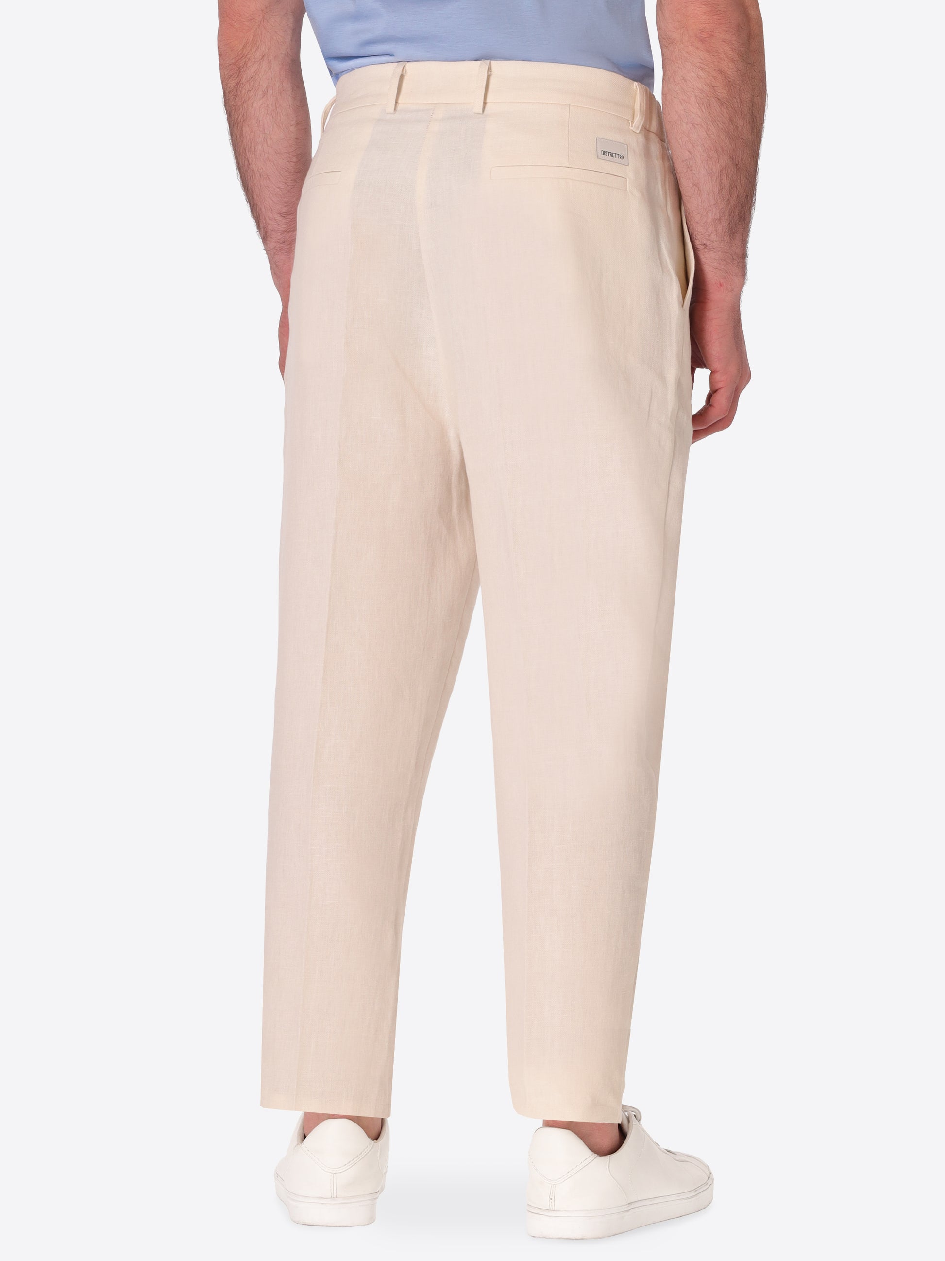 Ban Trousers Certo In Soft-Touch Linen Blend Fabric