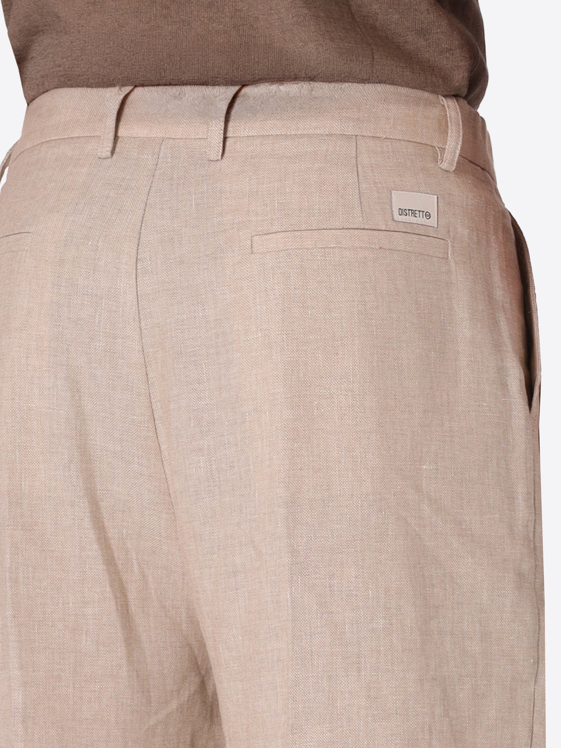 Ban Trousers Certo In Soft-Touch Linen Blend Fabric