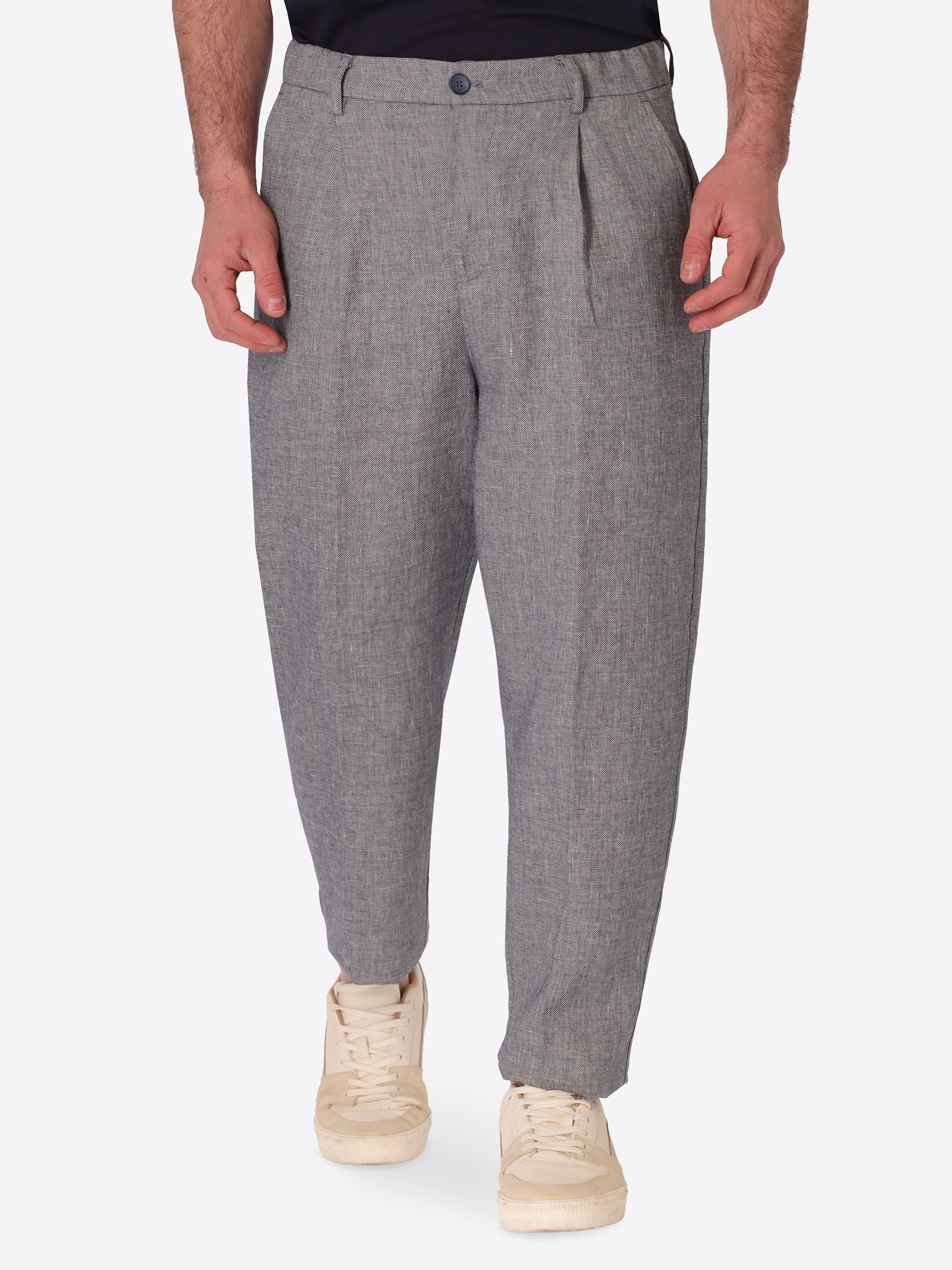 Ban Trousers Certo In Soft-Touch Linen Blend Fabric