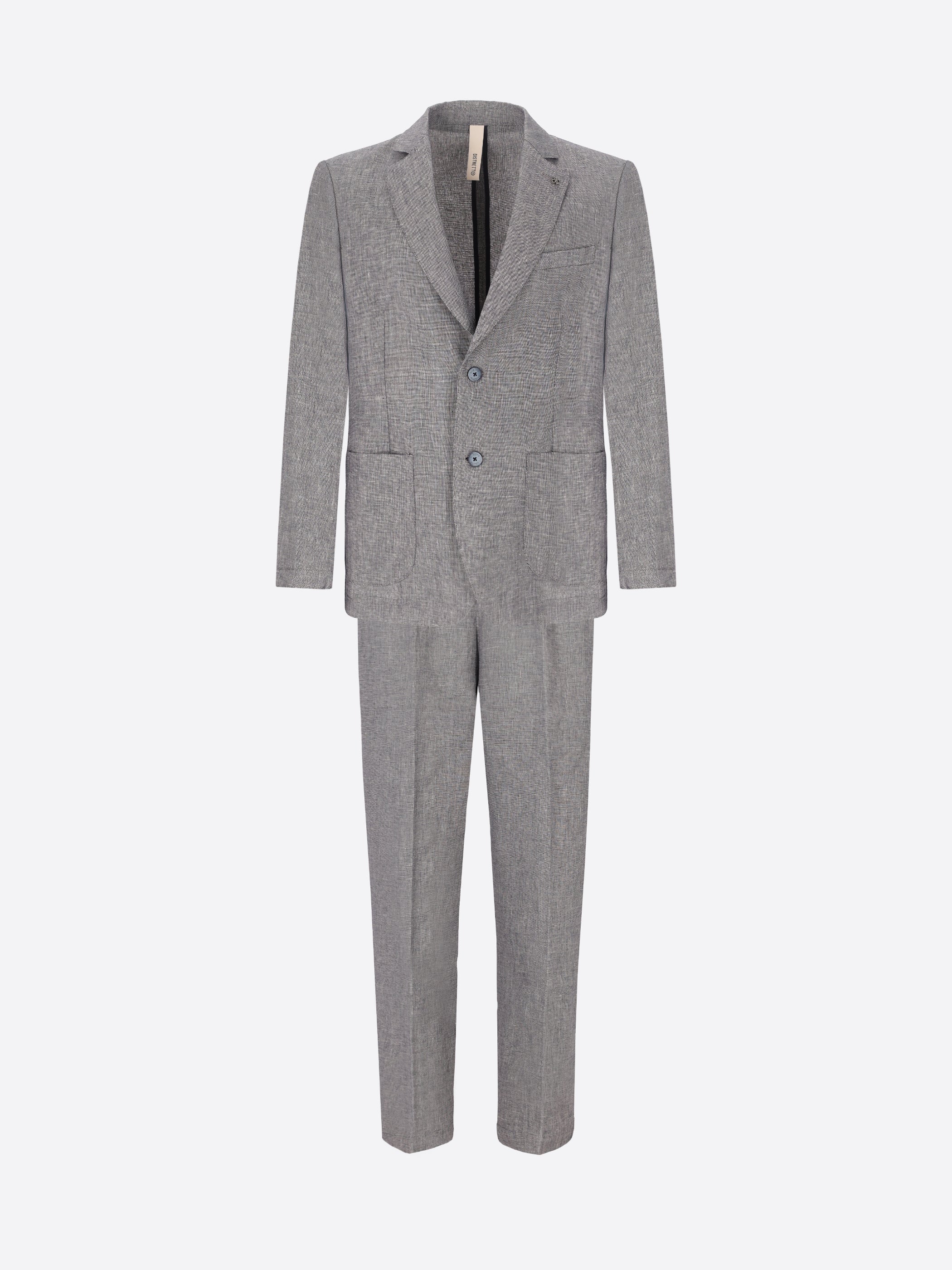 Night Blue Certo Suit In Soft-Touch Linen Blend Fabric