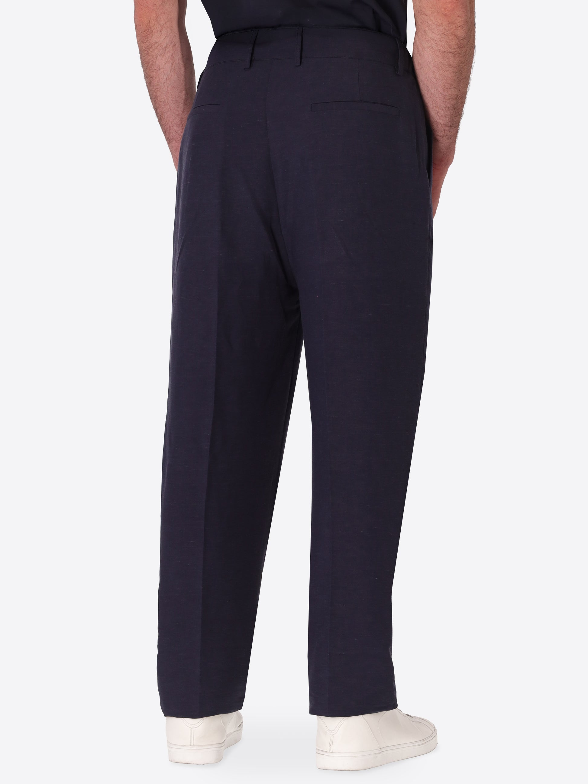 Ban Trousers Alloro In Lightweight Linen-Viscose Fabric