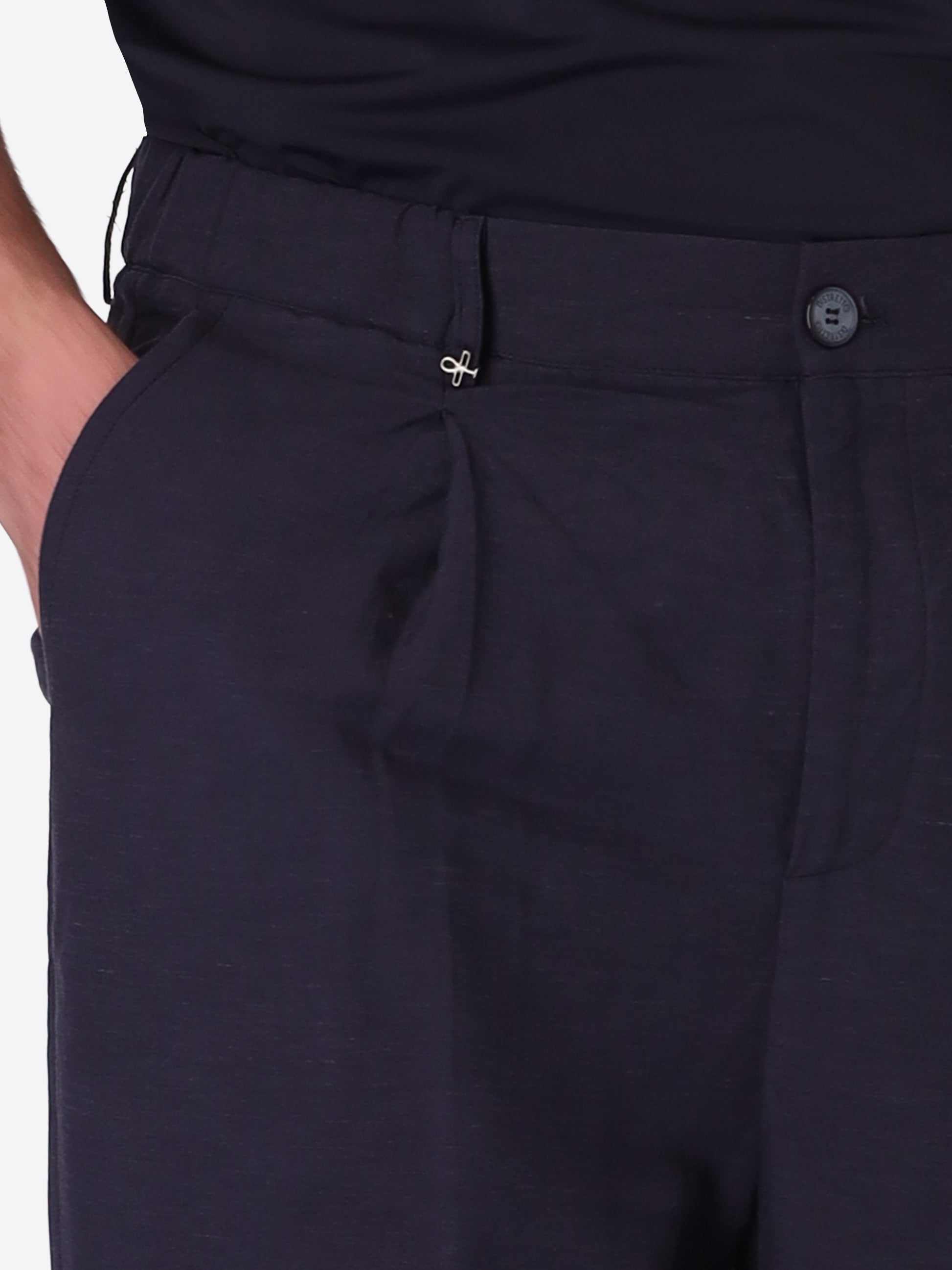Ban Trousers Alloro In Lightweight Linen-Viscose Fabric