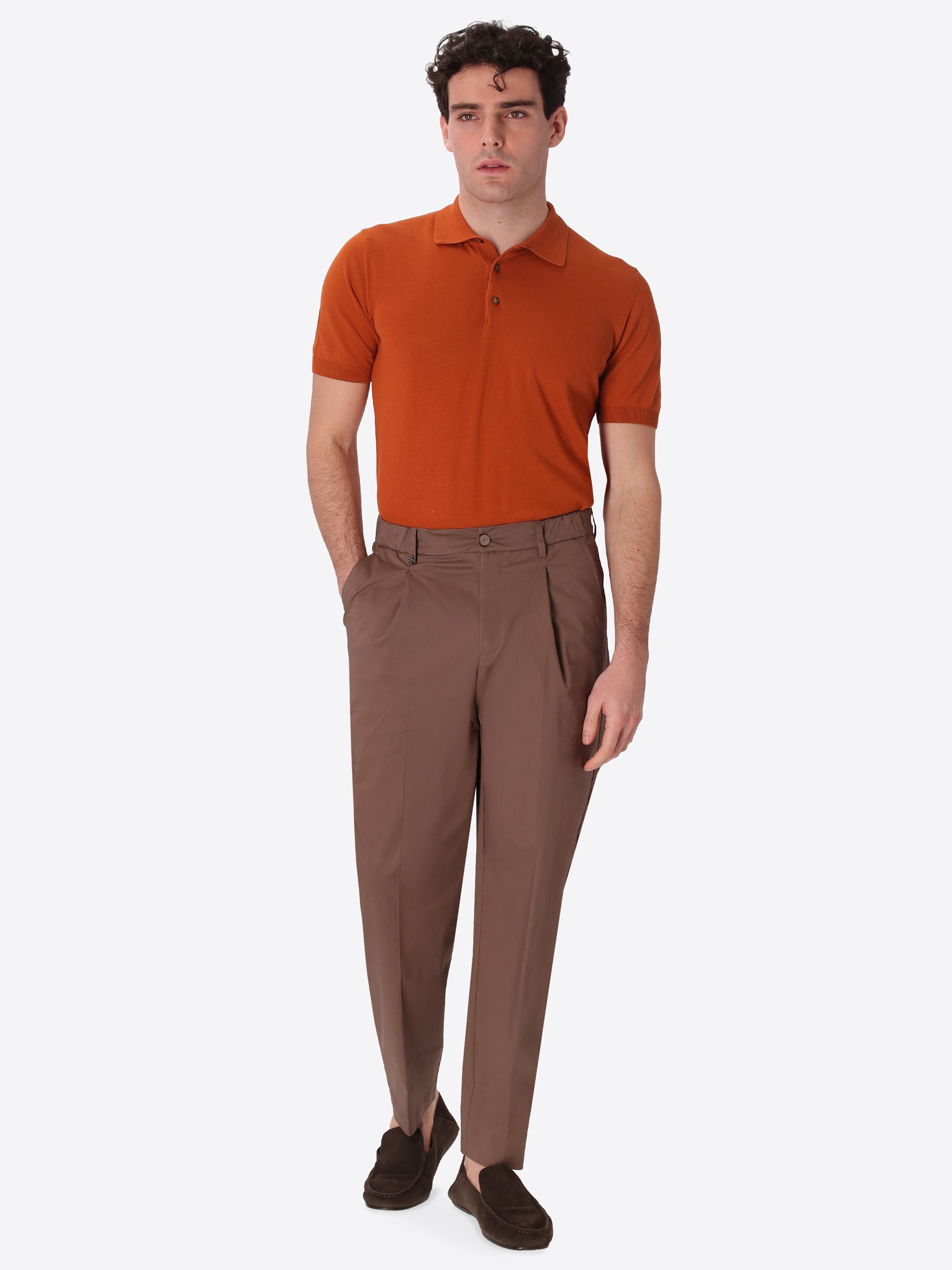 Pantalone Ban Grano In Tessuto Misto Cotone Nylon Ultraleggero