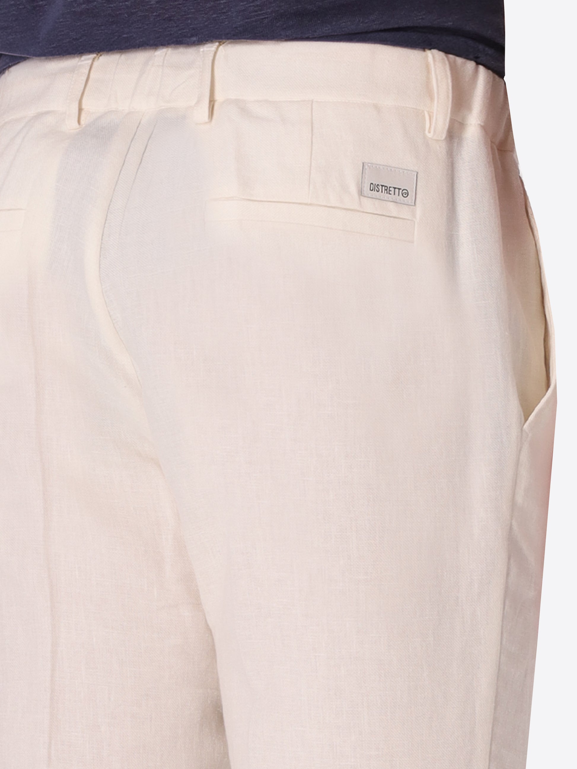 Pantalone Relax Certo In Tessuto Misto Lino Mano Morbida